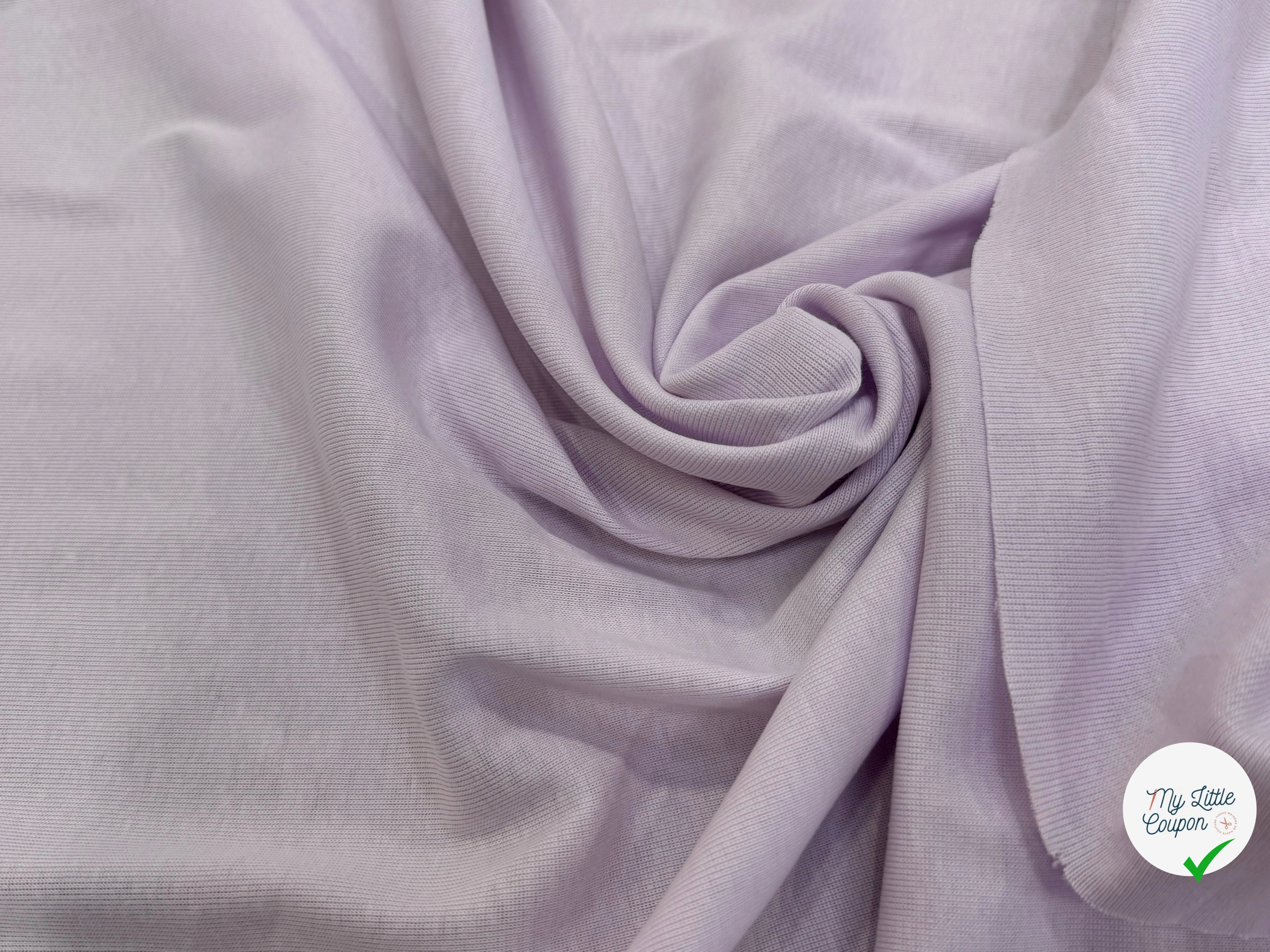 JERSEY DE COTON STRETCH QUALITÉ PREMIUM LILAS - My Little Coupon