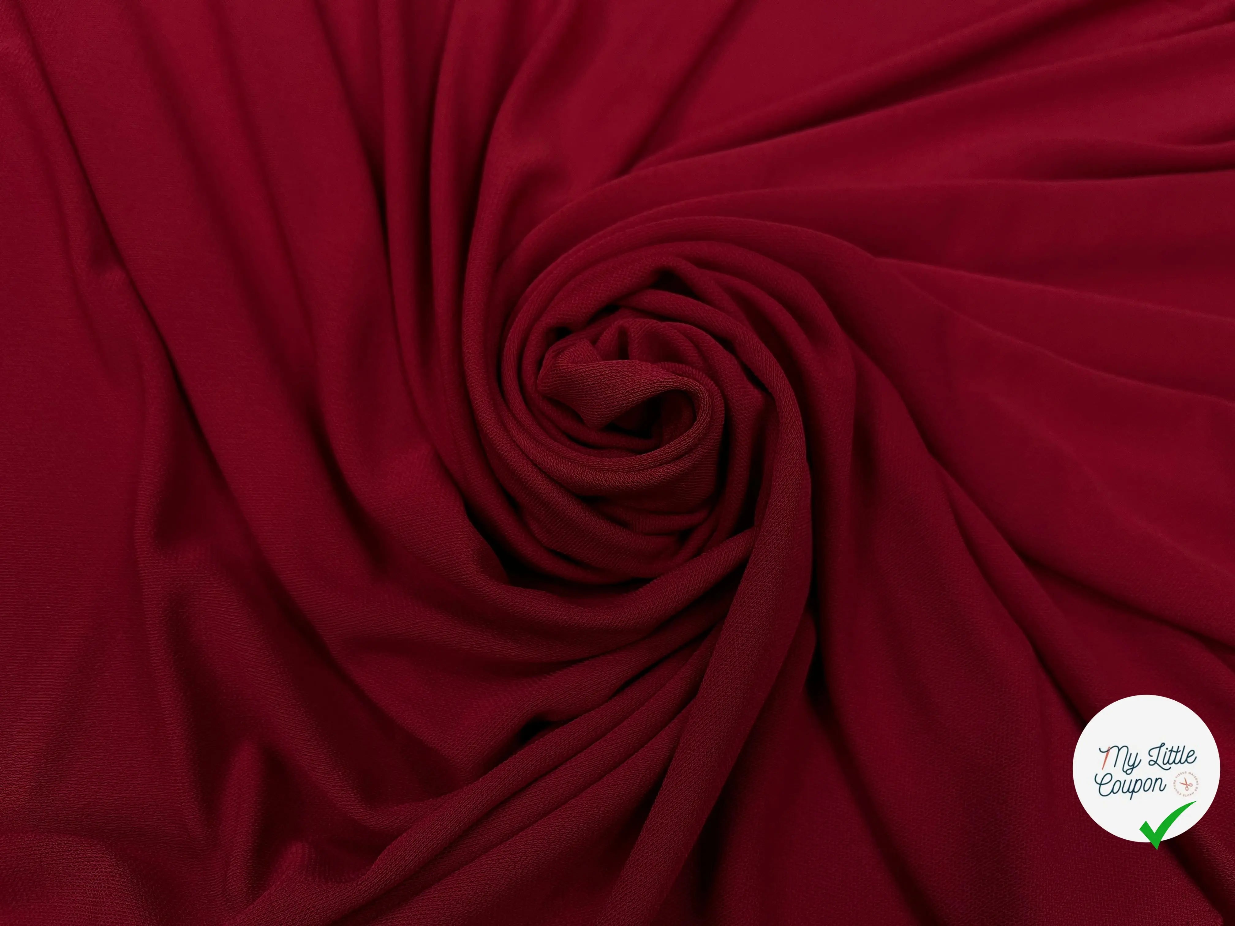 JERSEY DE COTON STRETCH ROUGE RUBY - My Little Coupon