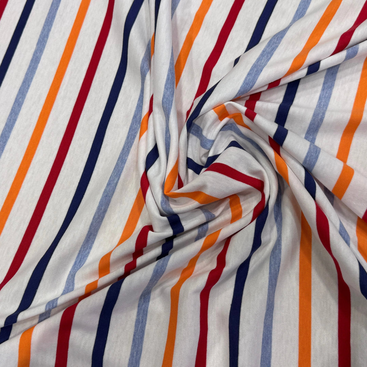 JERSEY DE COTON SUPER DOUX STRETCH MULTICOLORE BLEU ORANGE ROUGE FABRICATION RÉGION DE TROYES 🇫🇷 - My Little Coupon