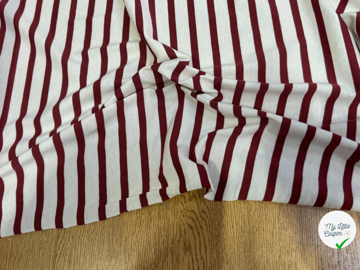 JERSEY DE COTON UNI ROUGE BRIQUE PROFOND FABRICATION RÉGION DE TROYES 🇫🇷 - My Little Coupon