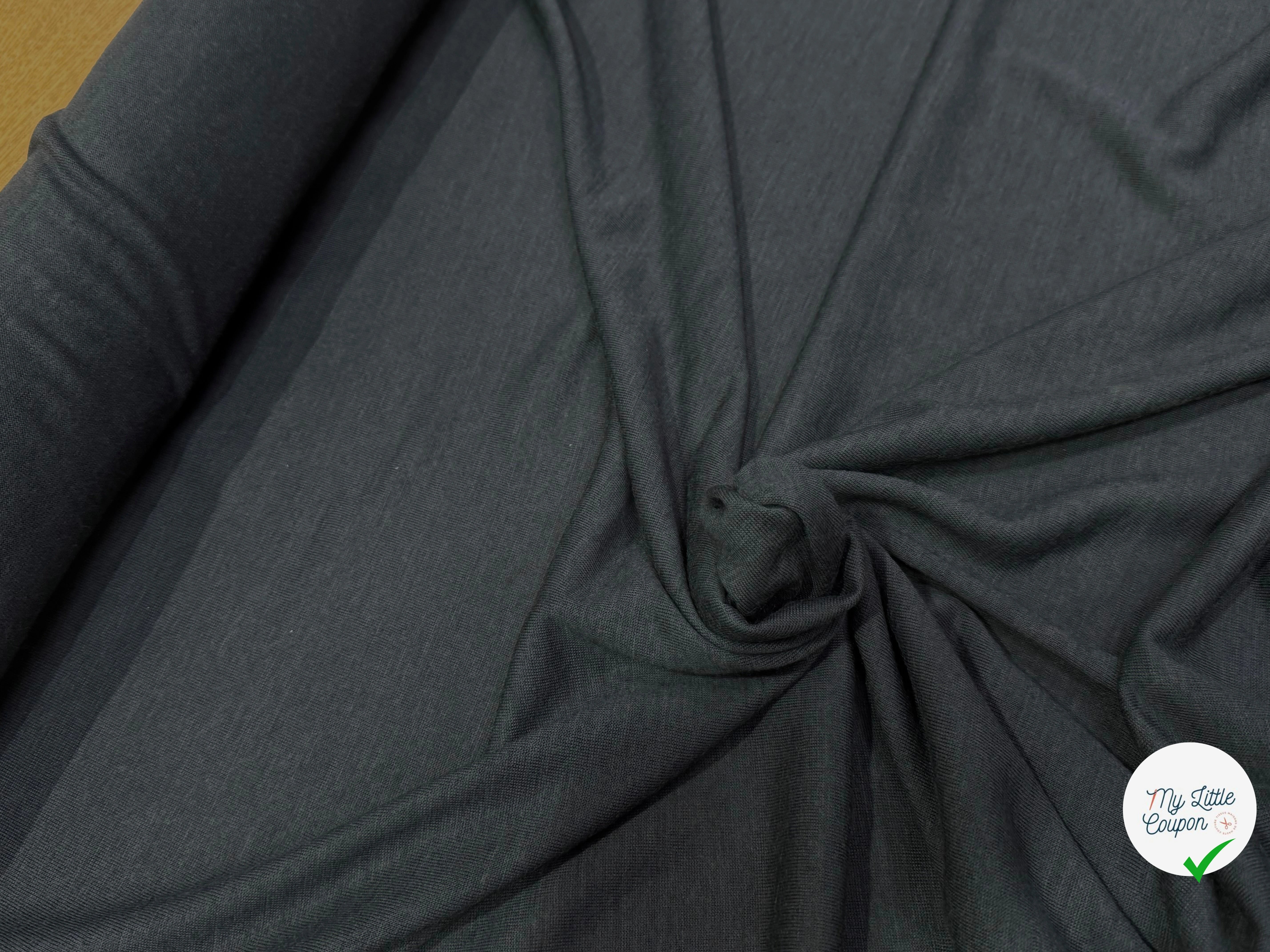 JERSEY DE LAINE DOUX GRIS ULTRA STRETCH 75% LAINE - My Little Coupon