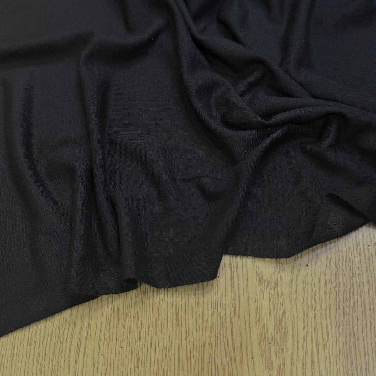 JERSEY DE LAINE LÉGER ET MOELLEUX NOIR STRETCH 100% LAINE - My Little Coupon