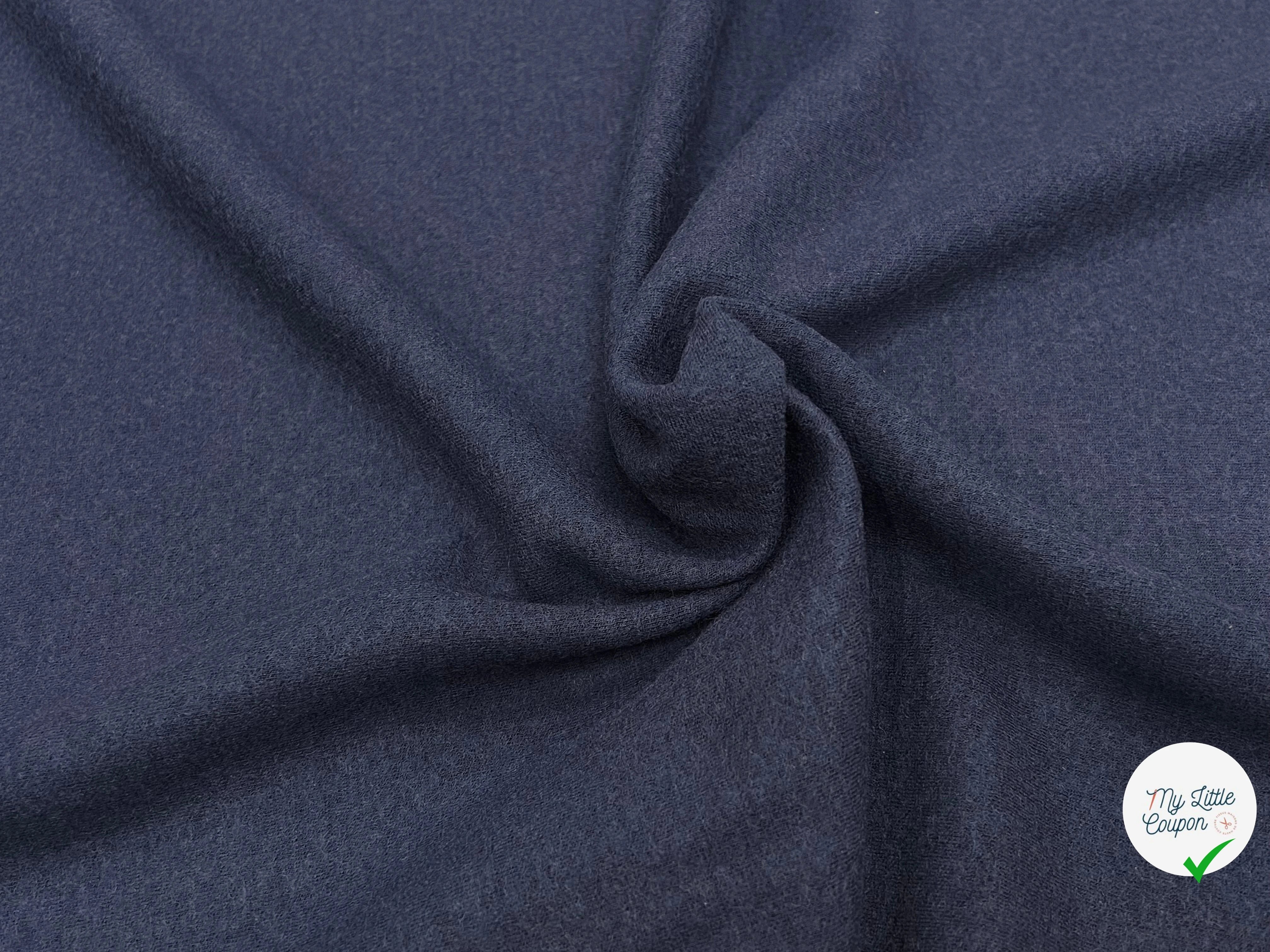 JERSEY DE LAINE LOURD BLEU MARRINE 100% LAINE - My Little Coupon