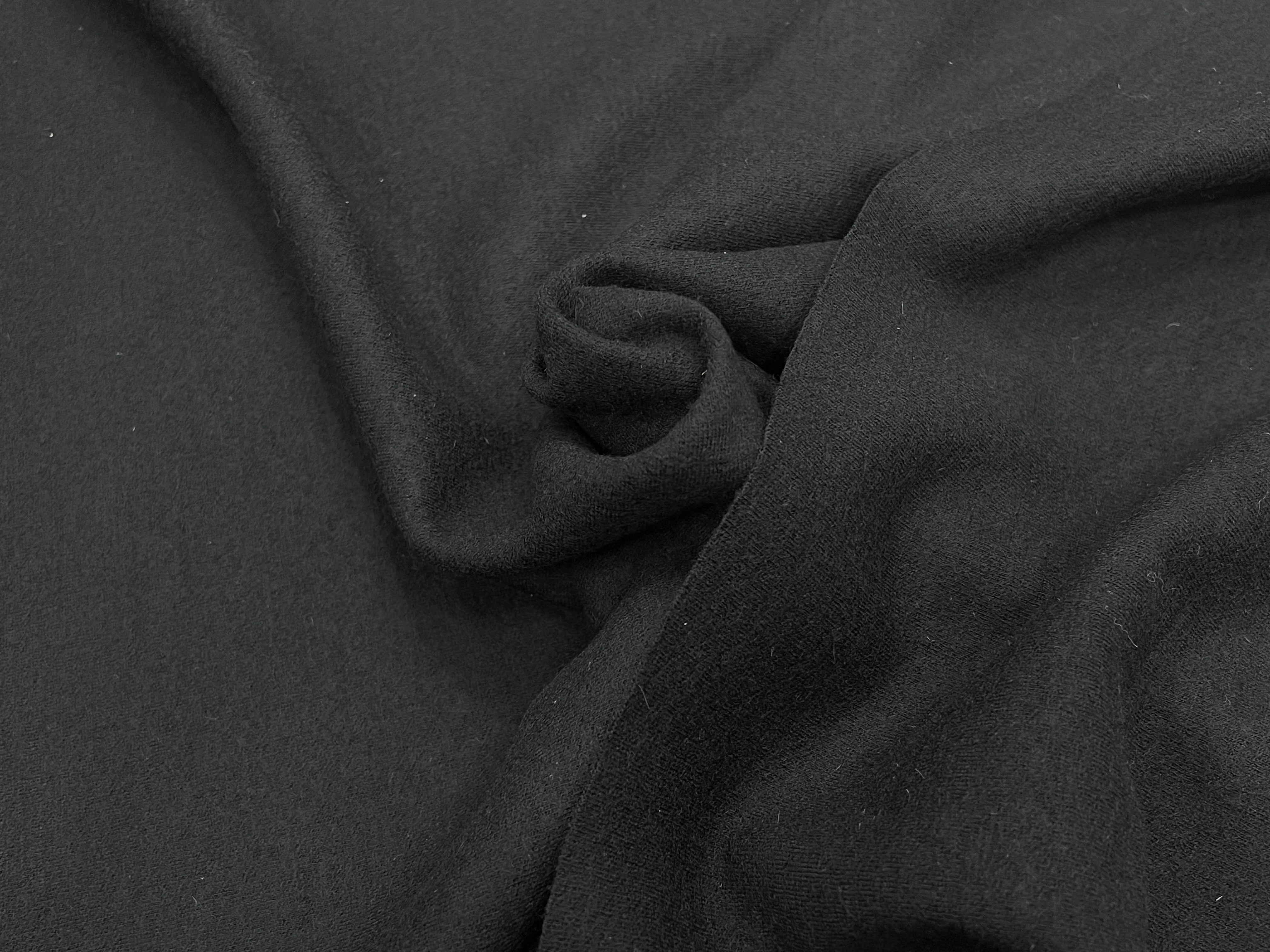 JERSEY DE LAINE LOURD NOIR 100% LAINE - My Little Coupon