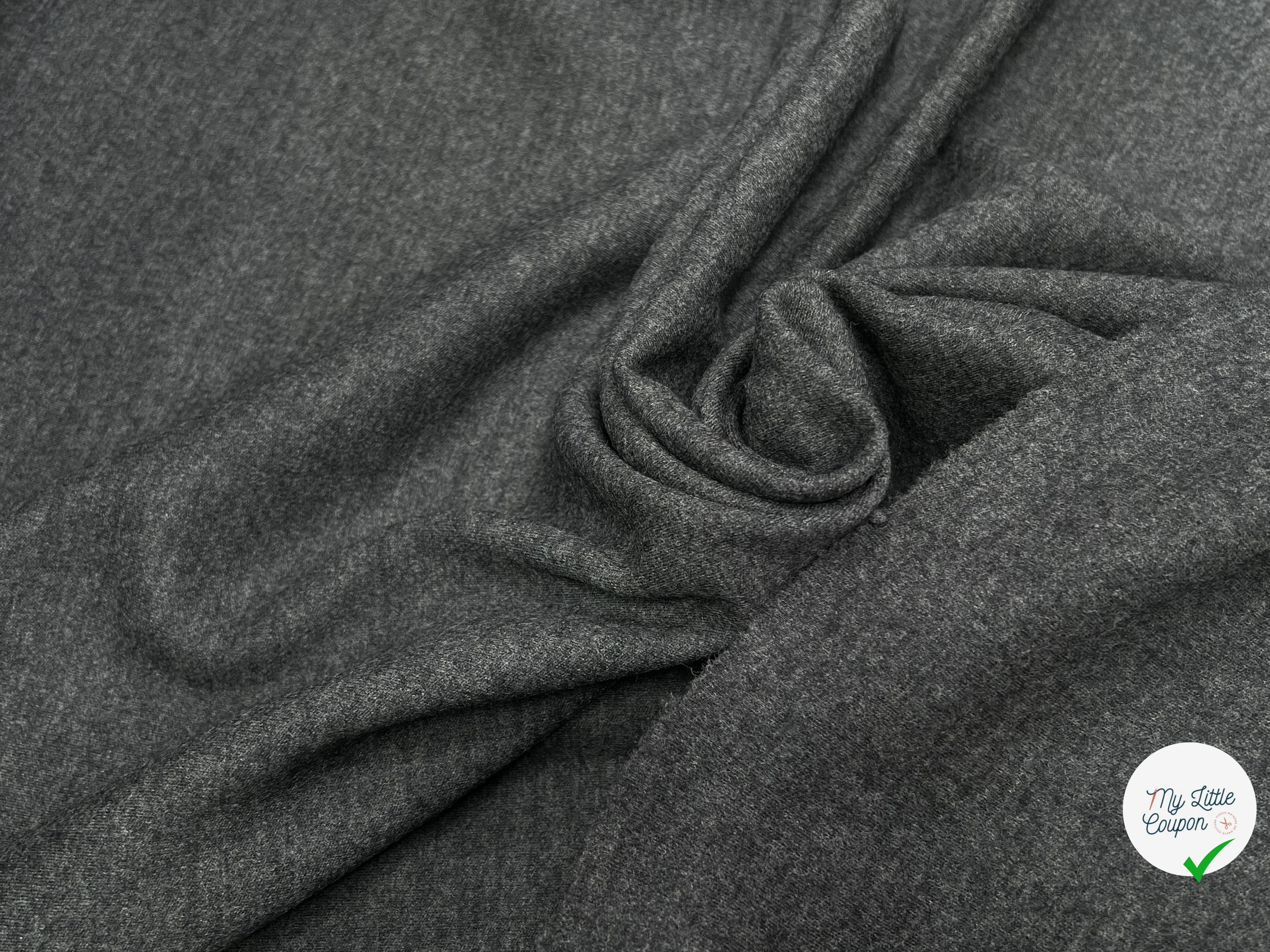 JERSEY DE LAINE LOURD STRETCH GRIS 100% LAINE - My Little Coupon