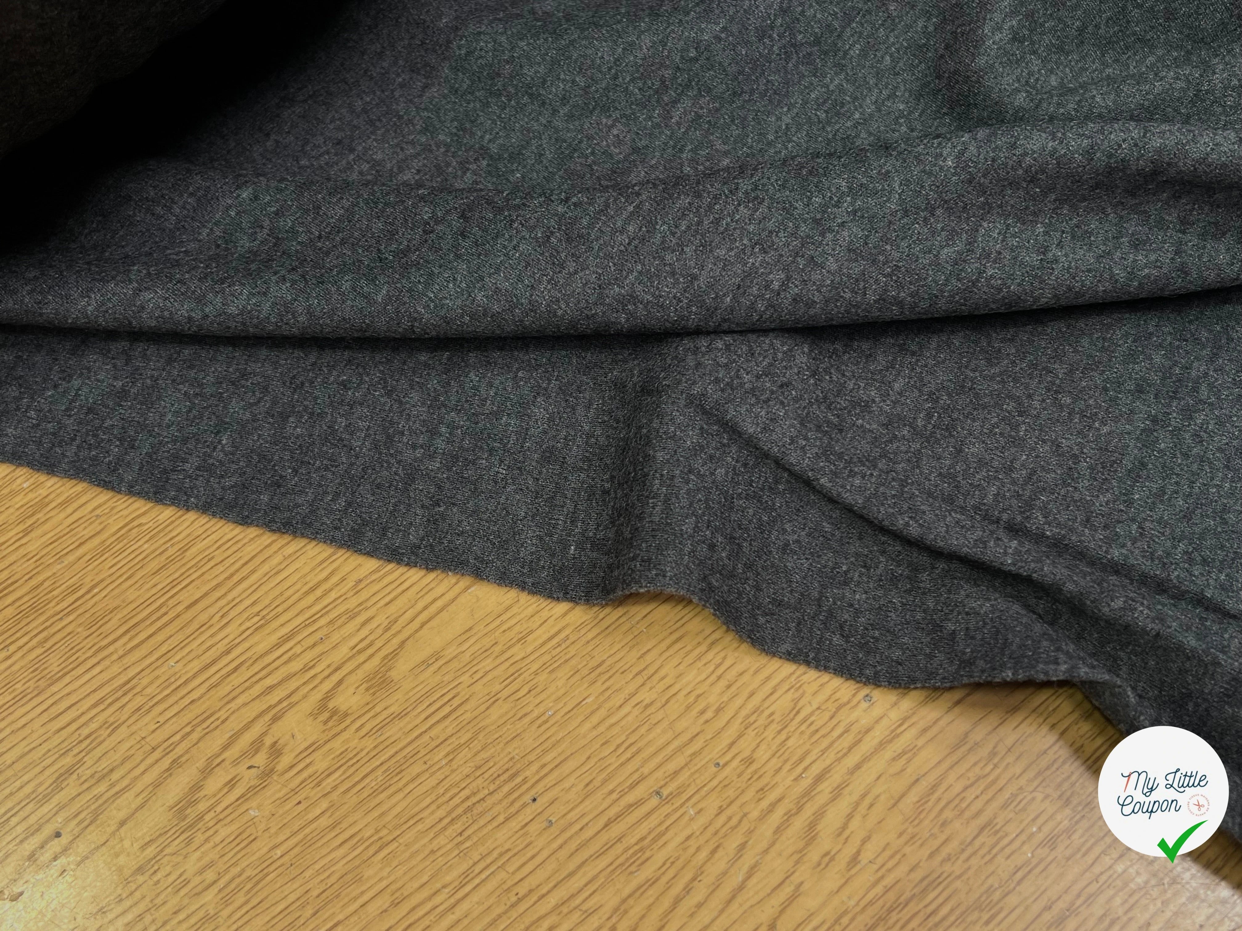 JERSEY DE LAINE LOURD STRETCH GRIS 100% LAINE - My Little Coupon