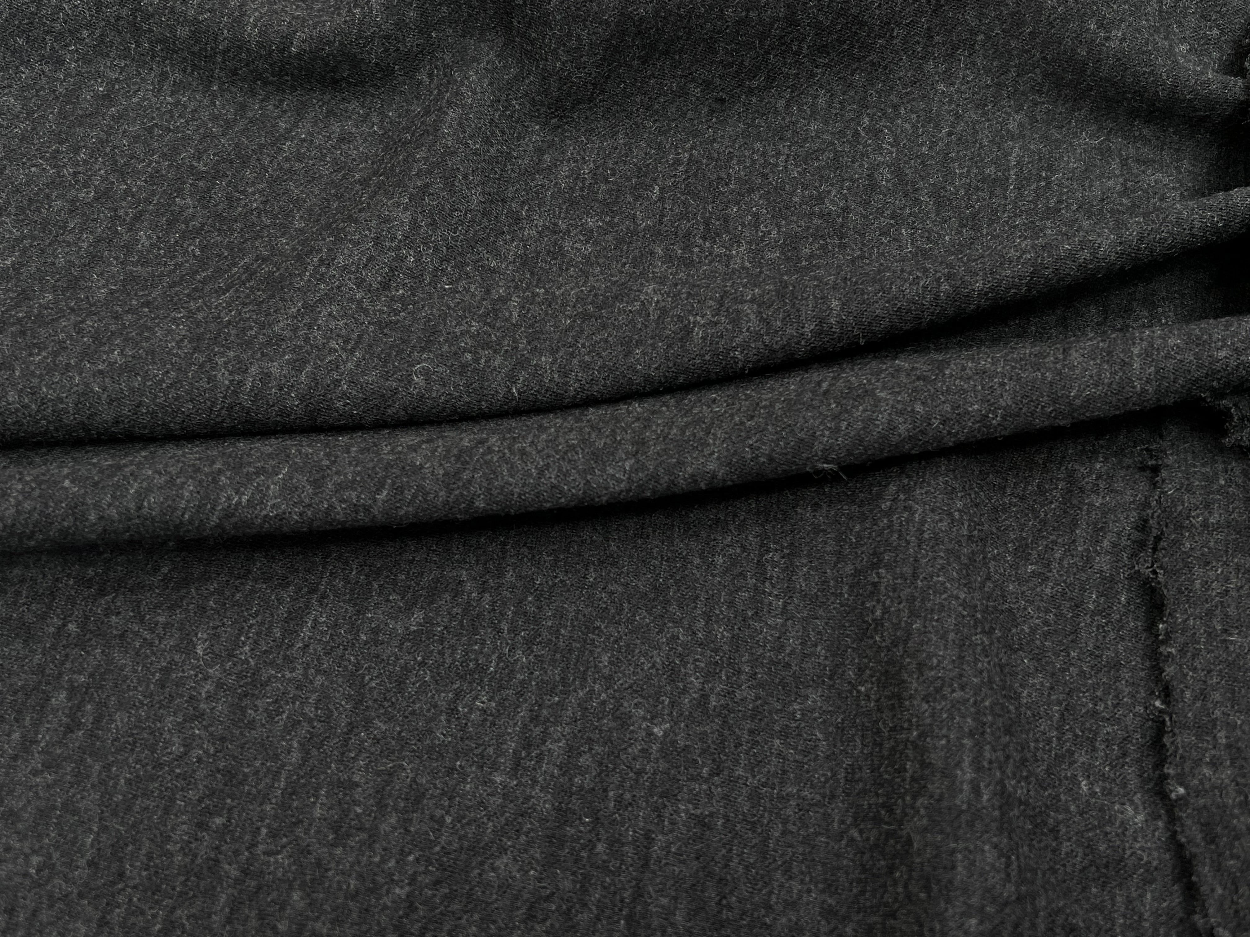 JERSEY DE LAINE LOURD STRETCH GRIS FONCÉ 100% LAINE - My Little Coupon
