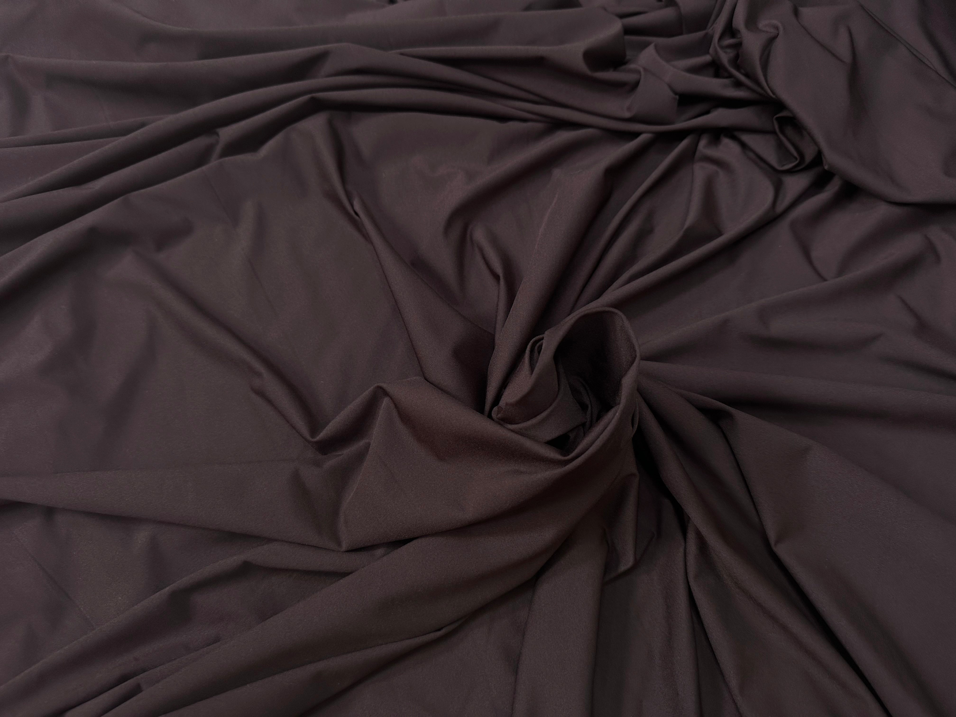 JERSEY LISSE POLYAMIDE MARRON - My Little Coupon