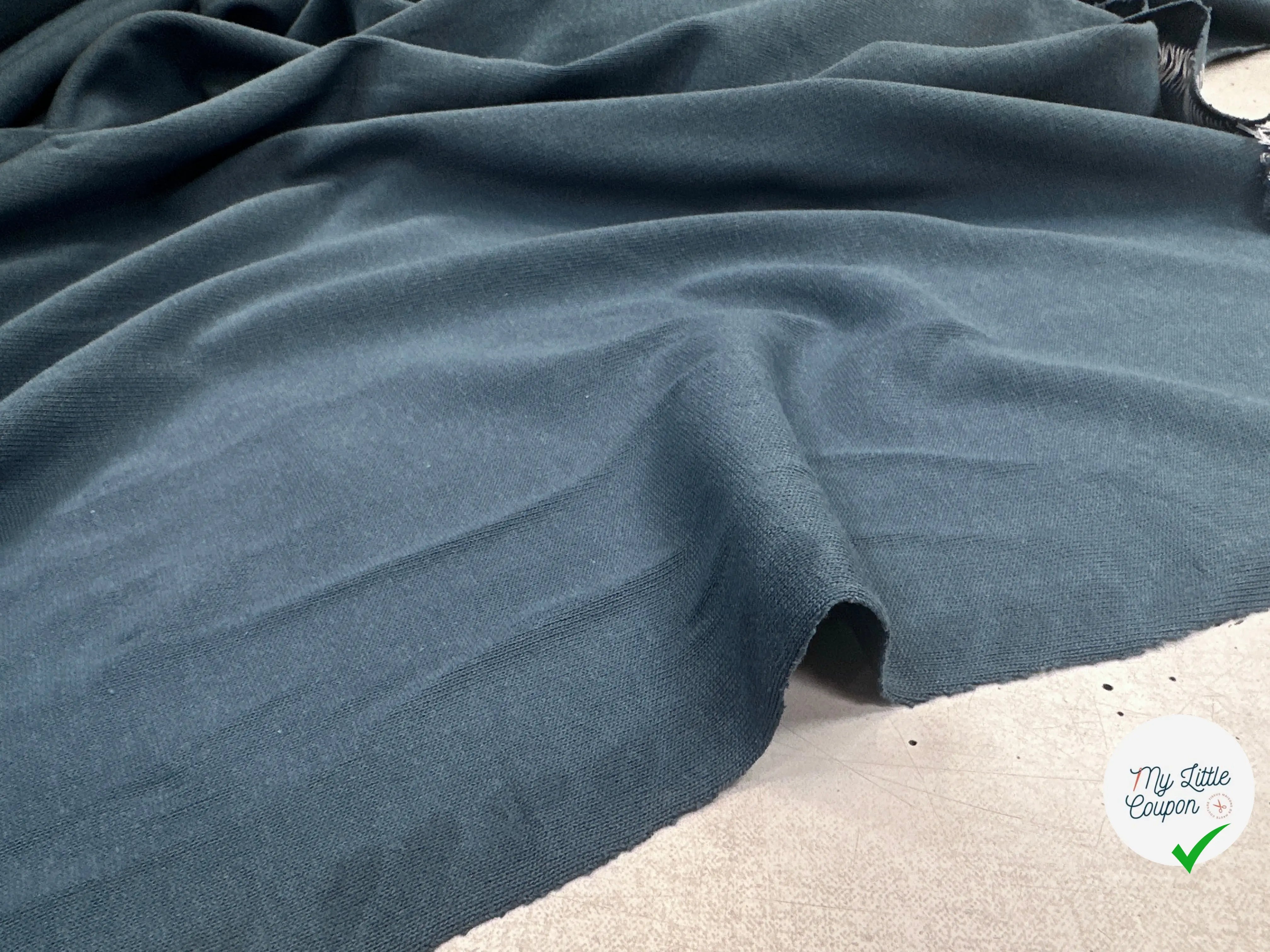 JERSEY LOURD COTON BLEU - My Little Coupon