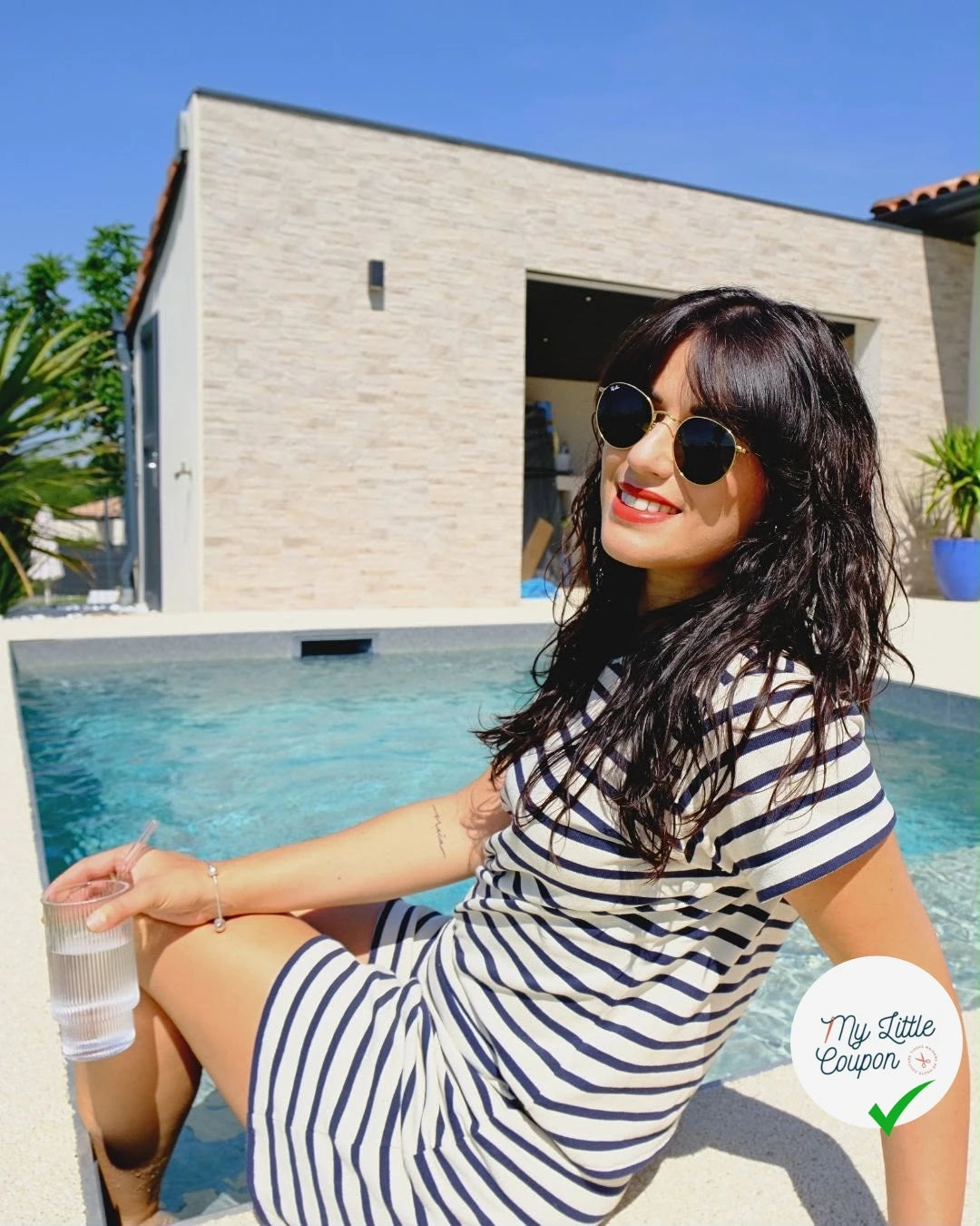 JERSEY MARINE SUR ÉCRU - My Little Coupon