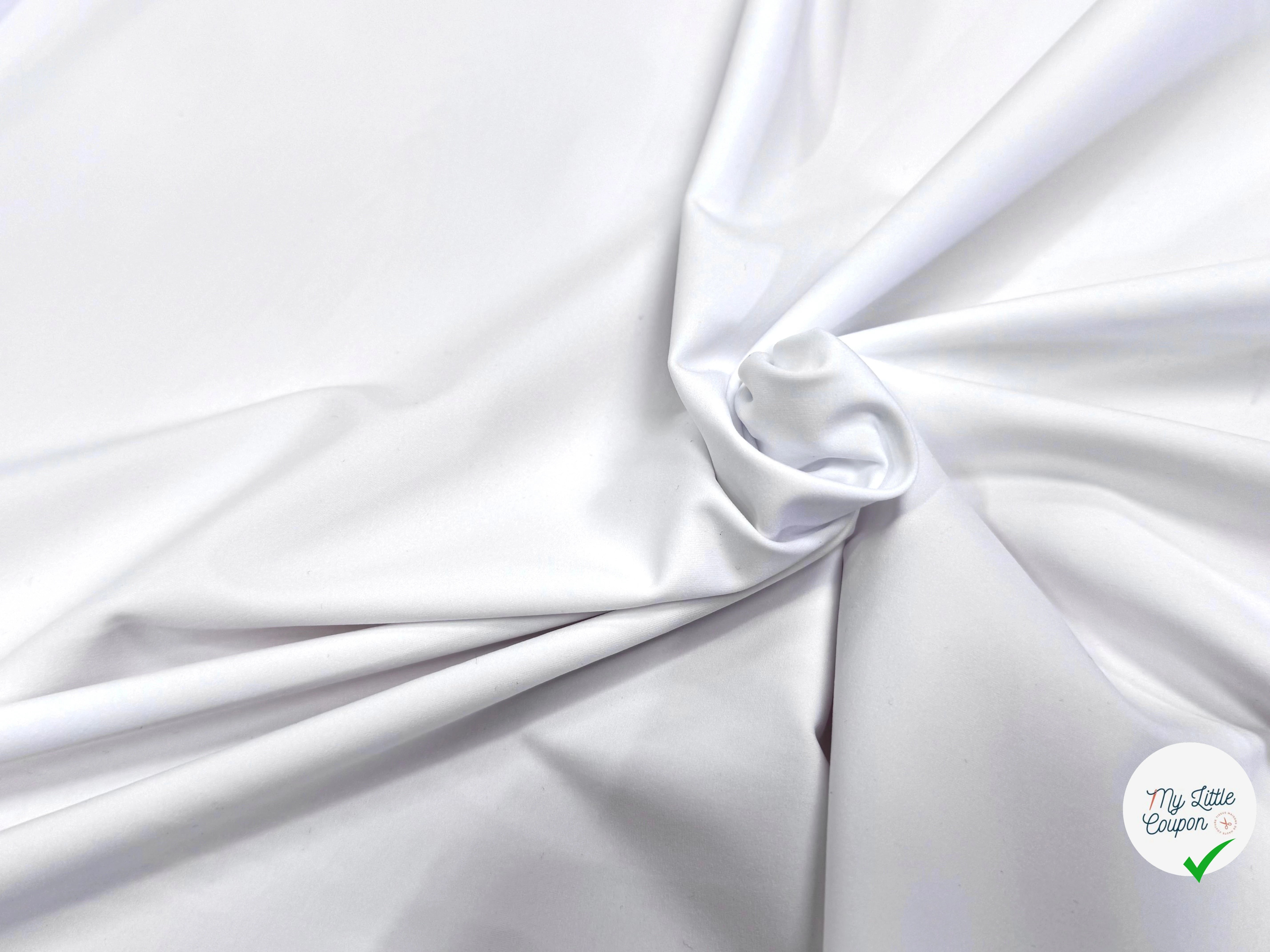 JERSEY POUR BRASSIÈRE YOGA BLANC OPTIQUE LISSE - My Little Coupon