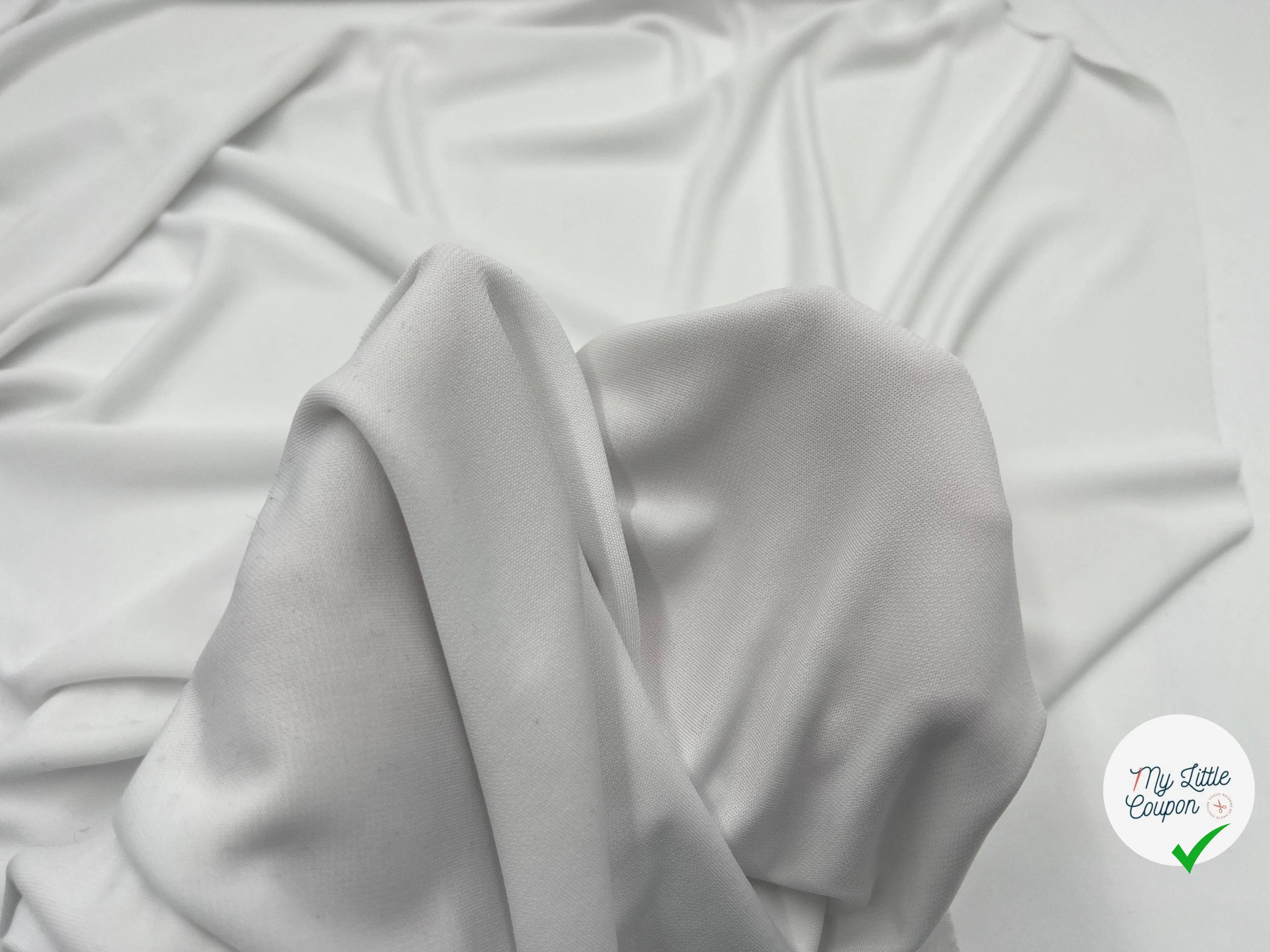 JERSEY TRĂS FLUIDE BLANC OPTIQUE - My Little Coupon - tissu - coudre