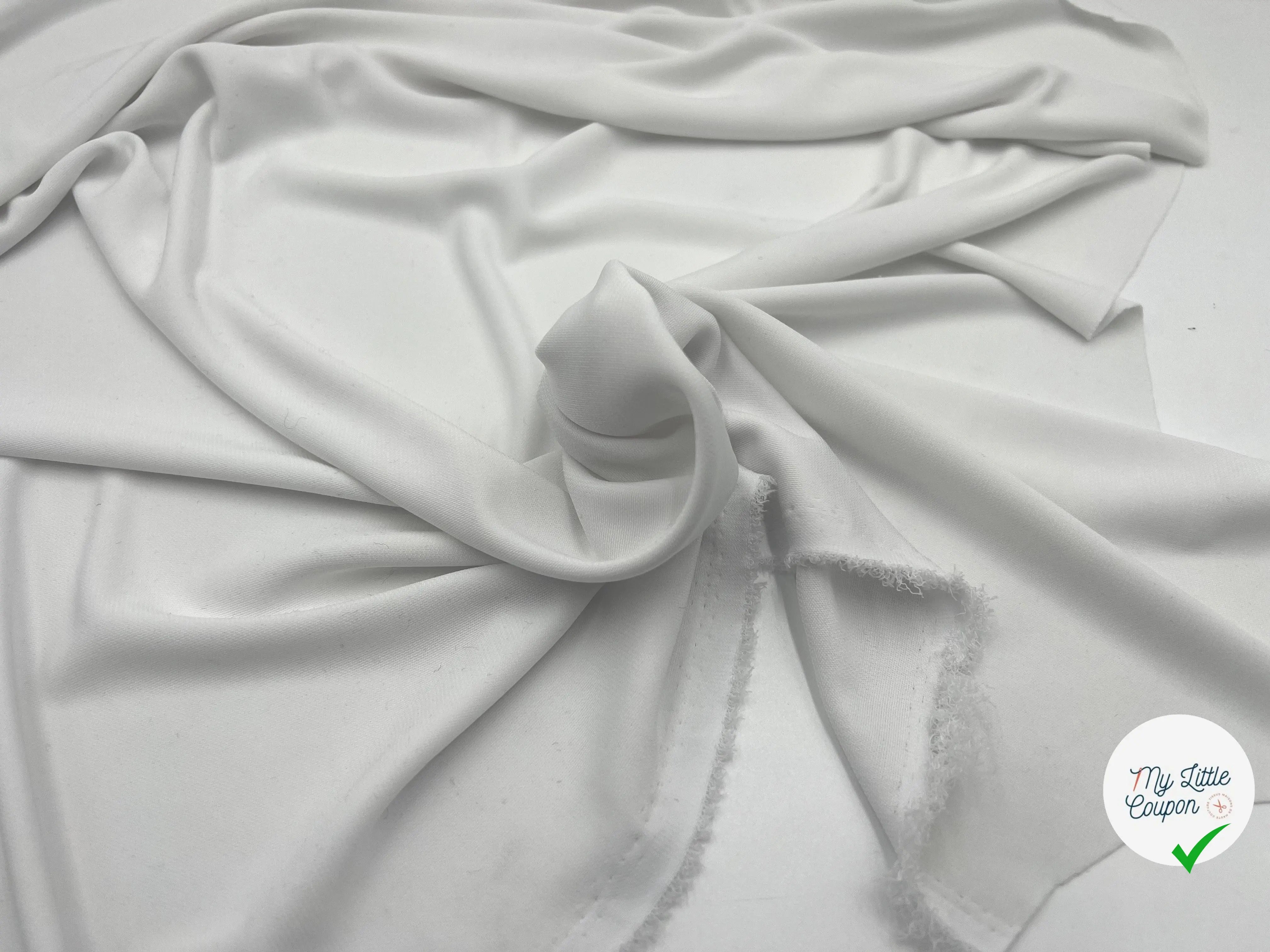 JERSEY TRĂS FLUIDE BLANC OPTIQUE - My Little Coupon - tissu - coudre