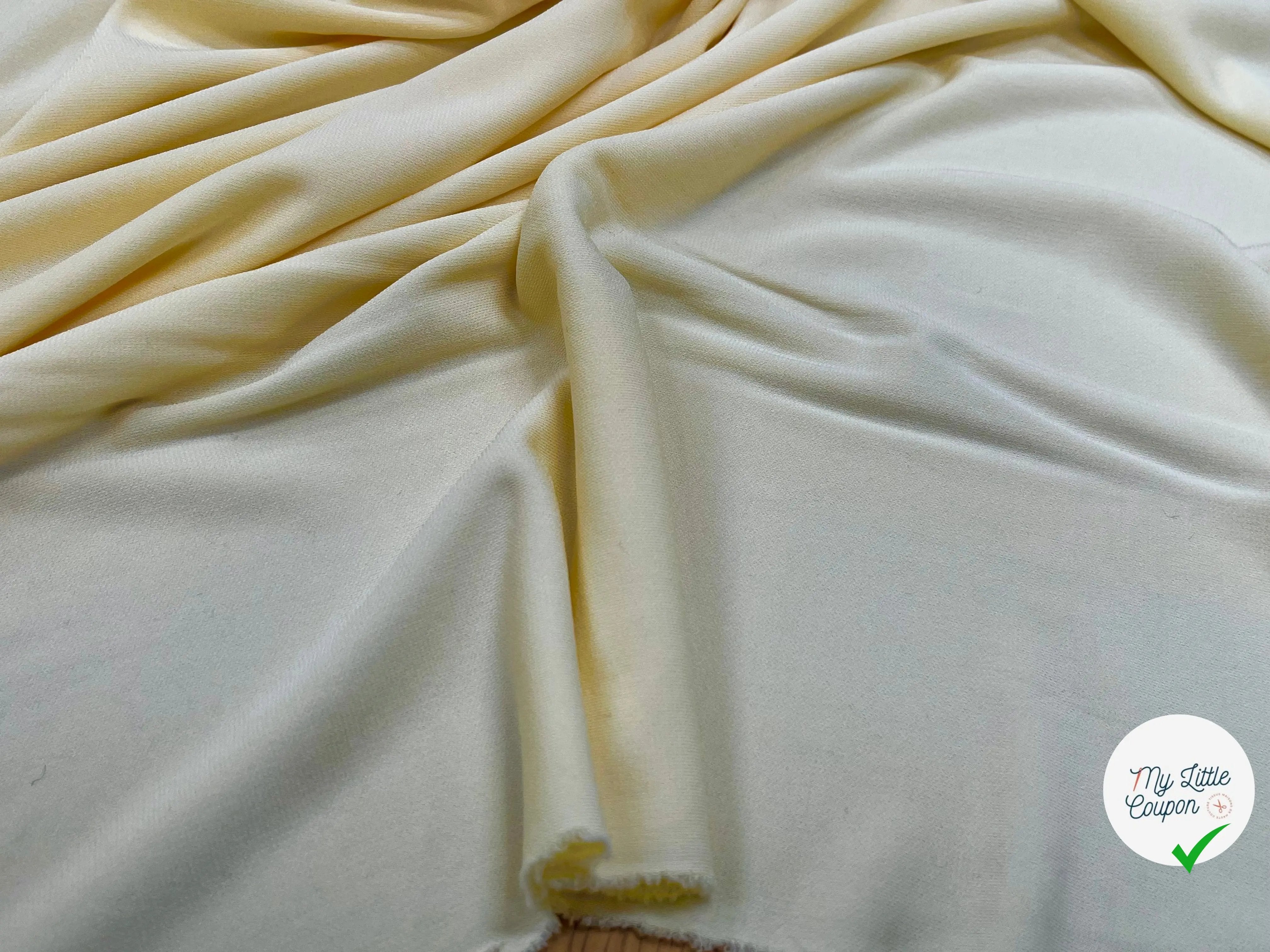 JERSEY VISCOSE CREPÉ 8%EA JAUNE BÉBÉ - My Little Coupon