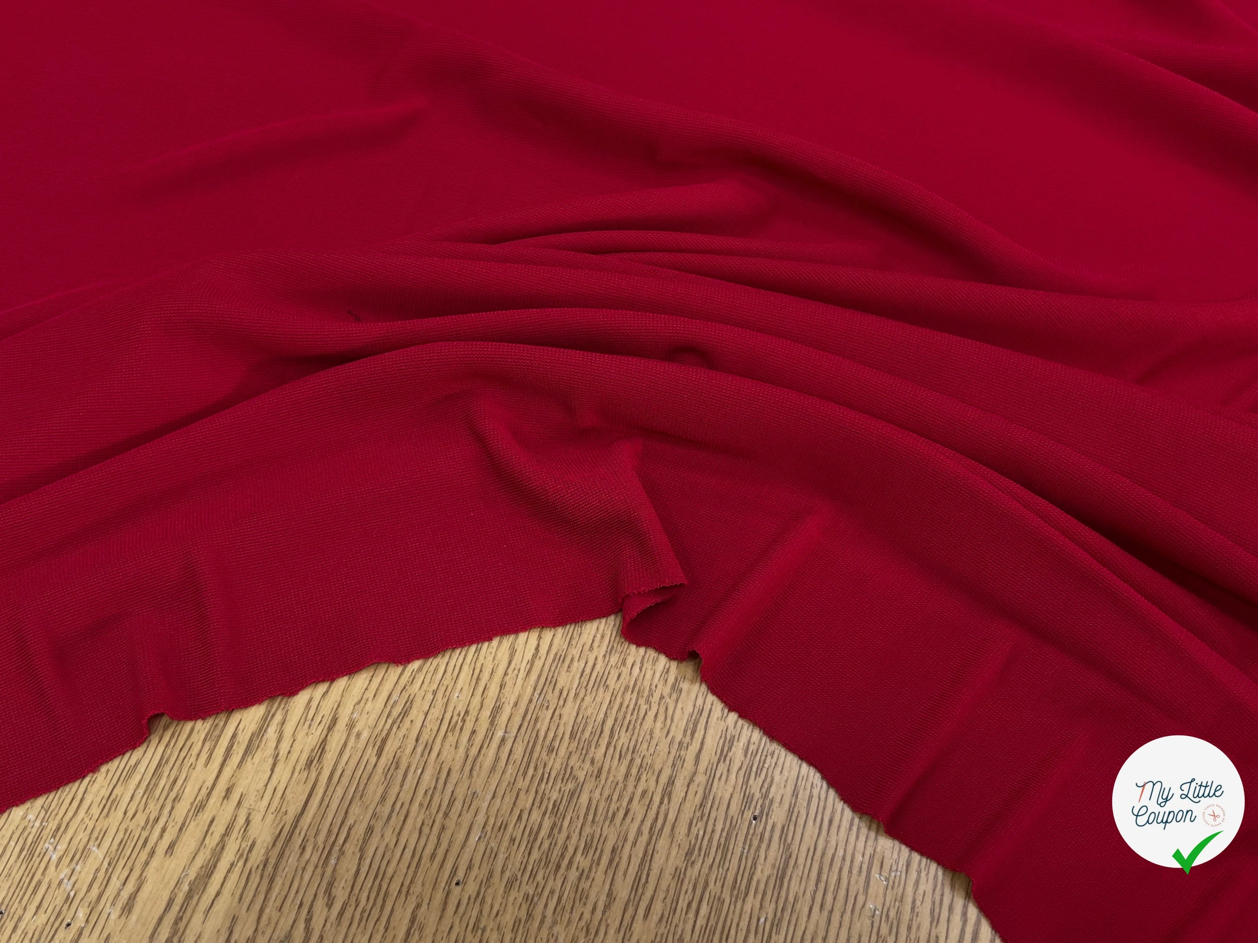 JERSEY VISCOSE CRÊPÉ ULTRA STRECH FROID ROUGE 93% VISCOSE - My Little Coupon