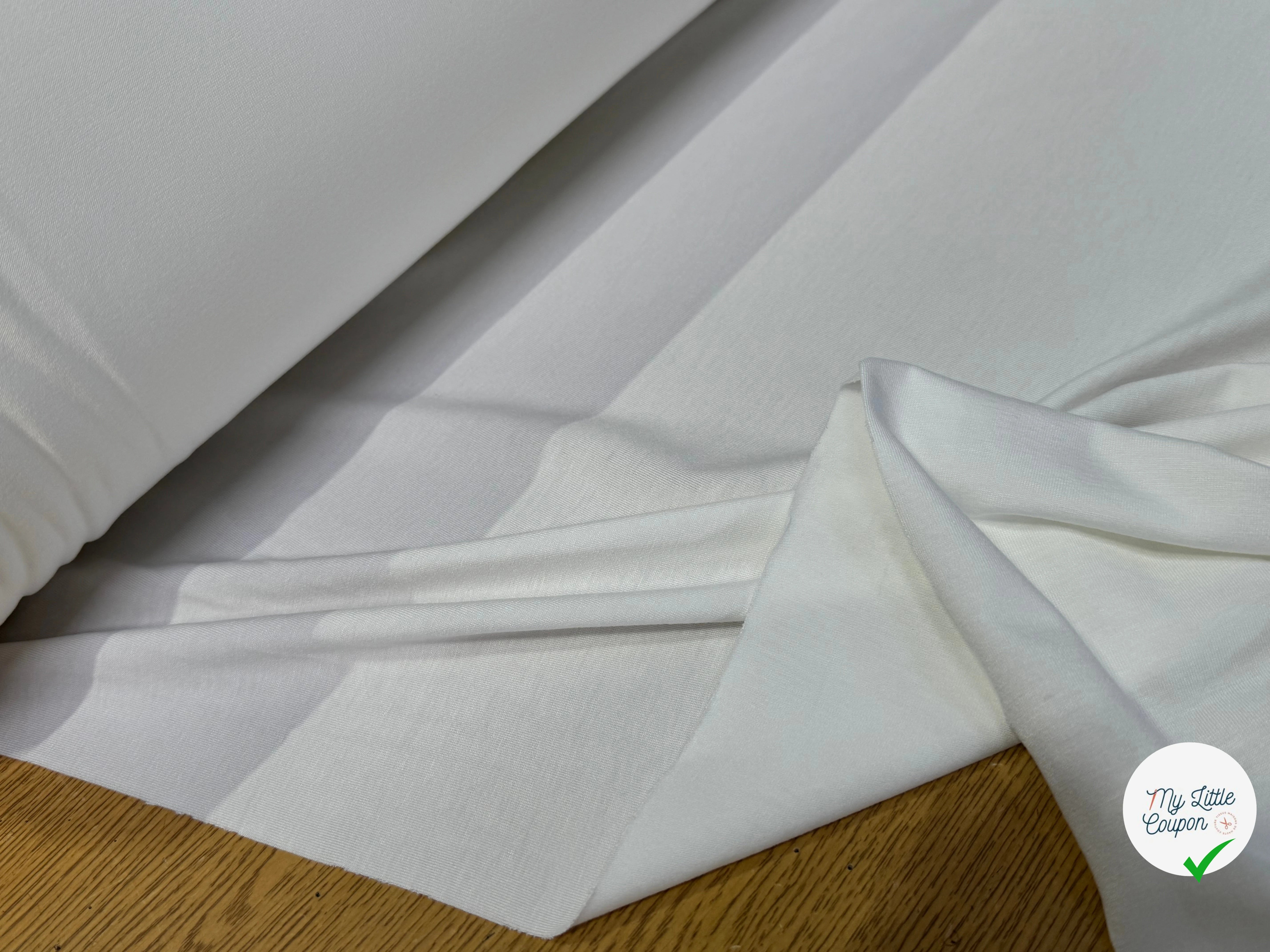 JERSEY VISCOSE EA BLANC ULTRA BEAU MADE IN FRANCE - My Little Coupon