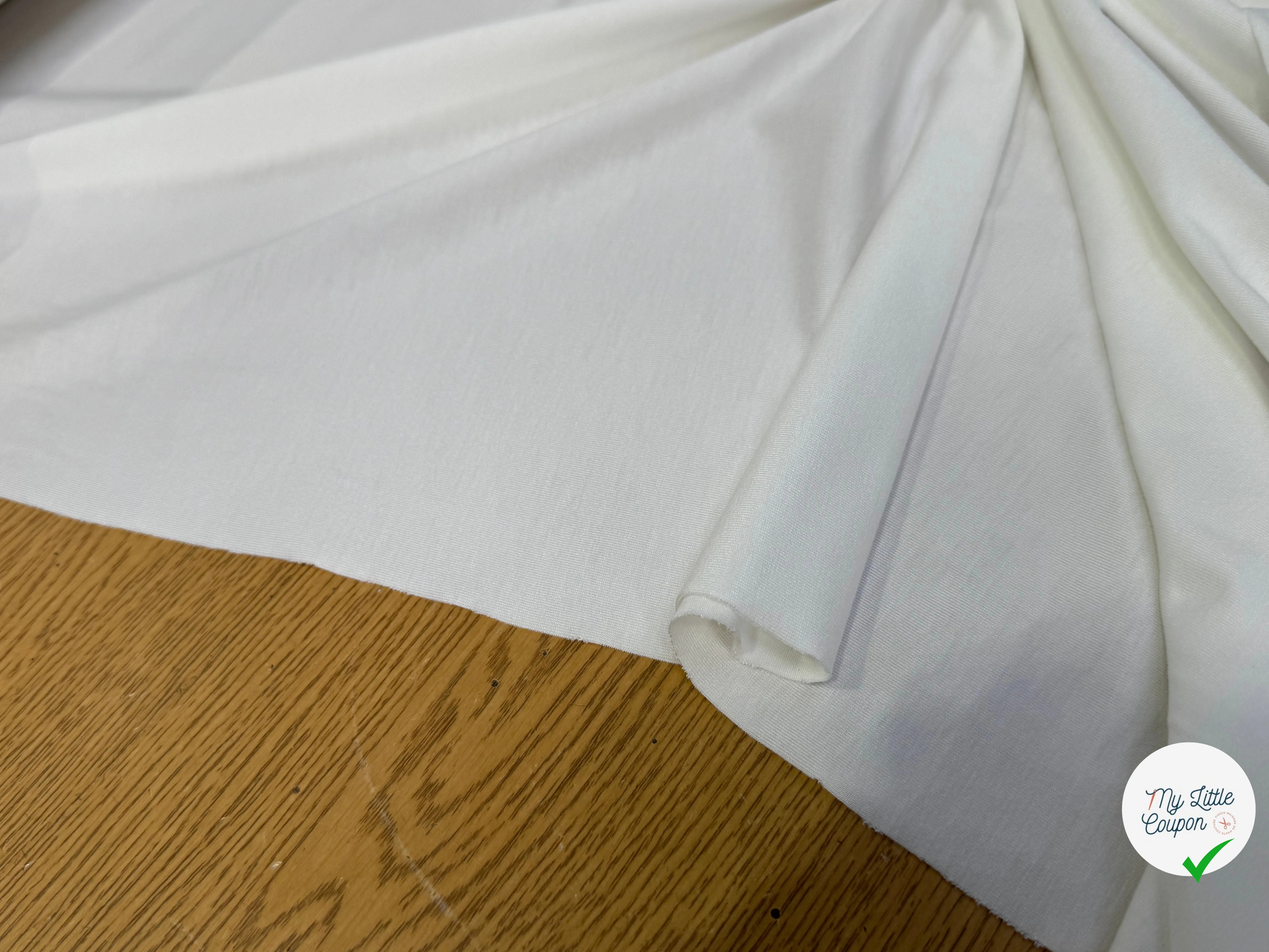 JERSEY VISCOSE EA BLANC ULTRA BEAU MADE IN FRANCE - My Little Coupon