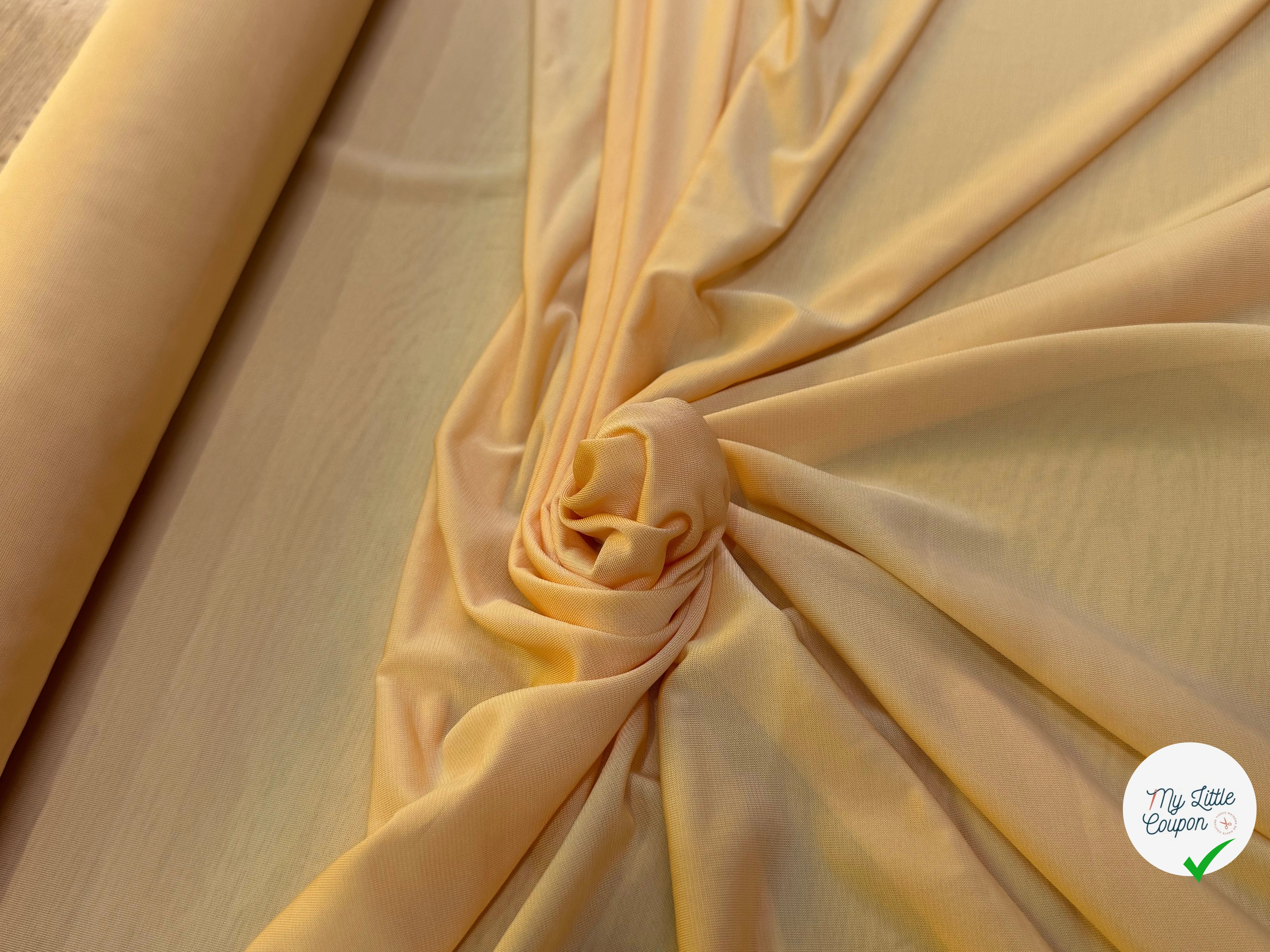 JERSEY VISCOSE FLUIDE DOWN ORANGE ULTRA STRETCH - My Little Coupon
