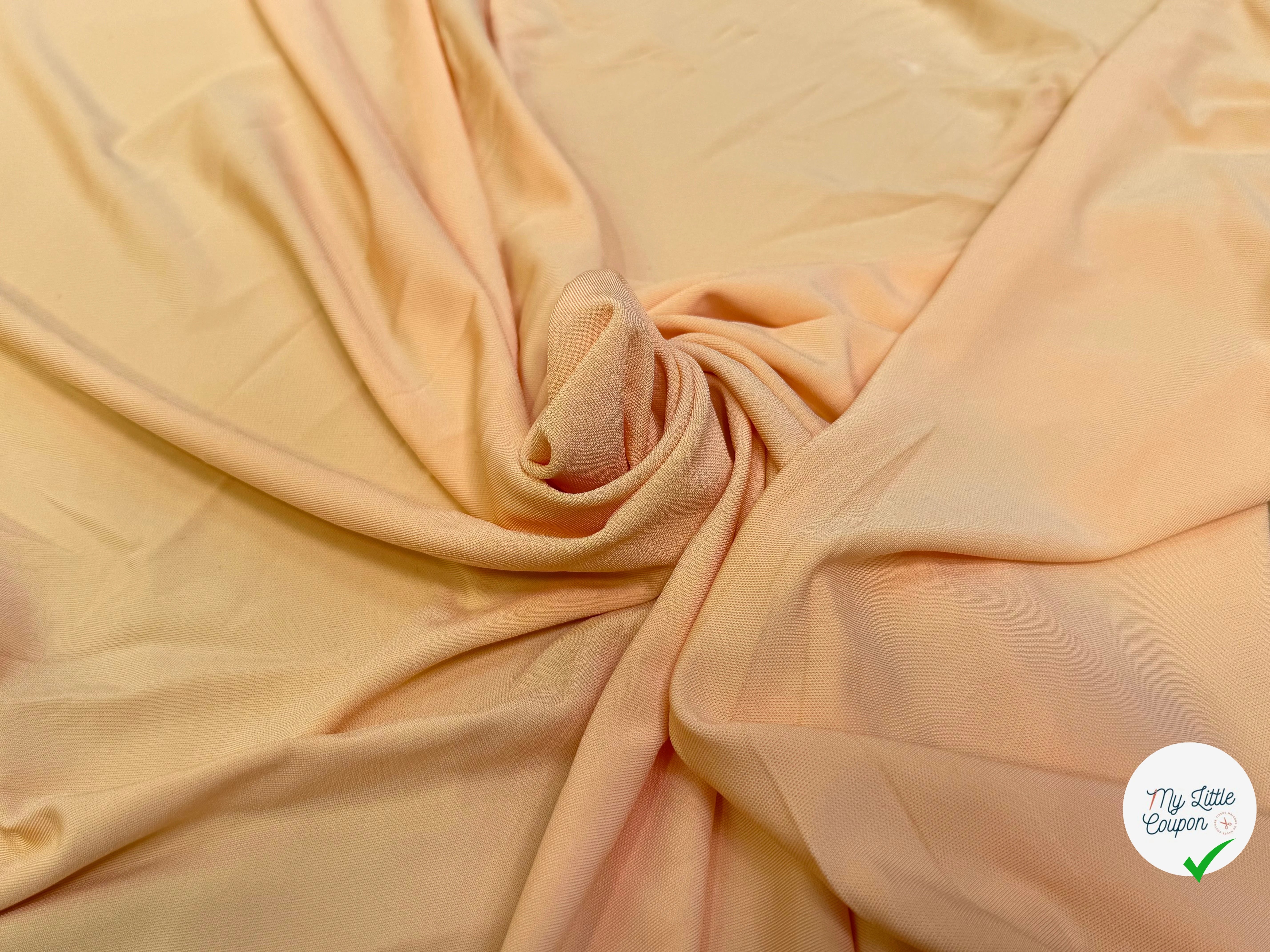 JERSEY VISCOSE FLUIDE ULTRA STRETCH ORANGE SUNSET - My Little Coupon