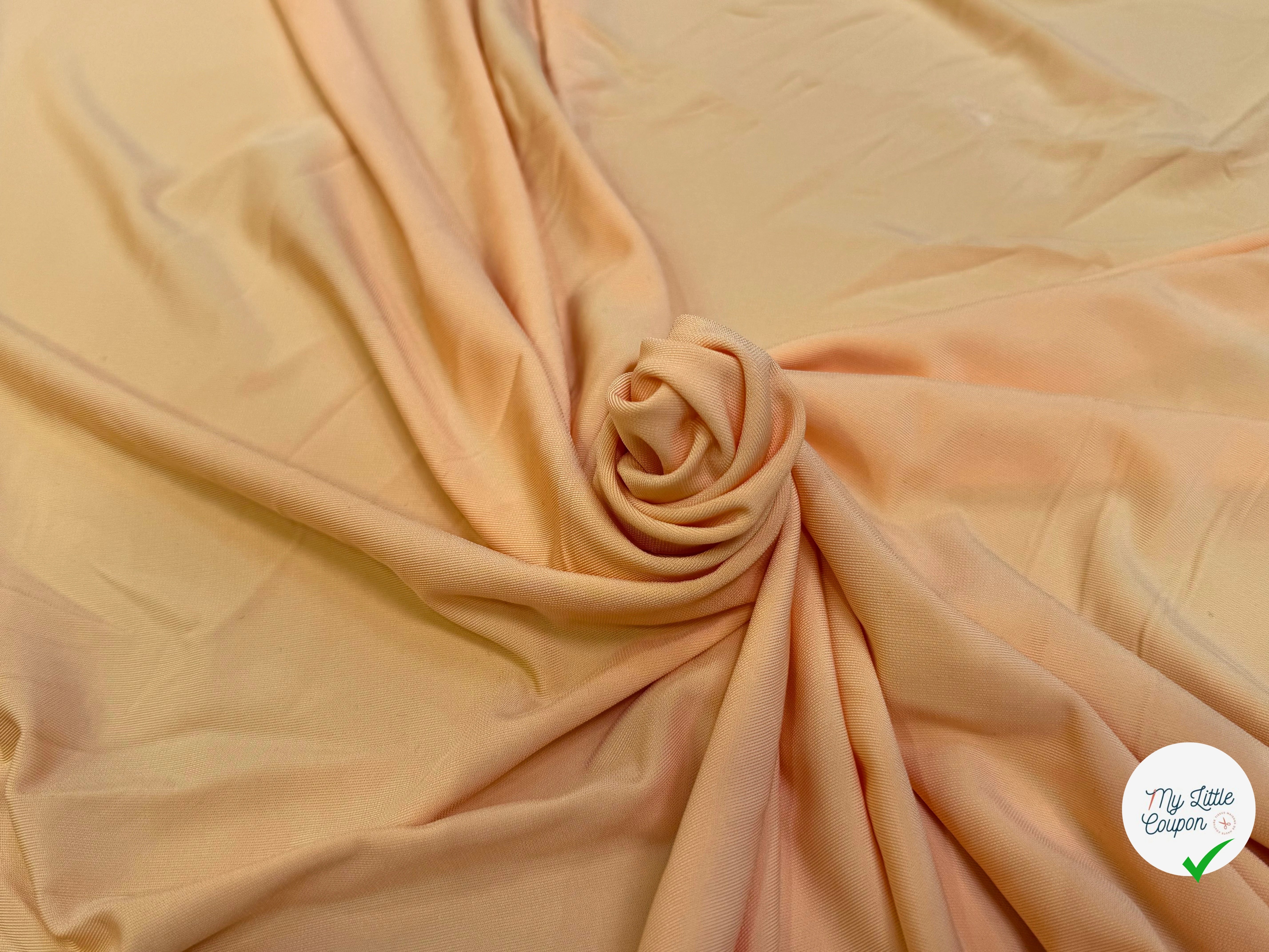 JERSEY VISCOSE FLUIDE ULTRA STRETCH ORANGE SUNSET - My Little Coupon