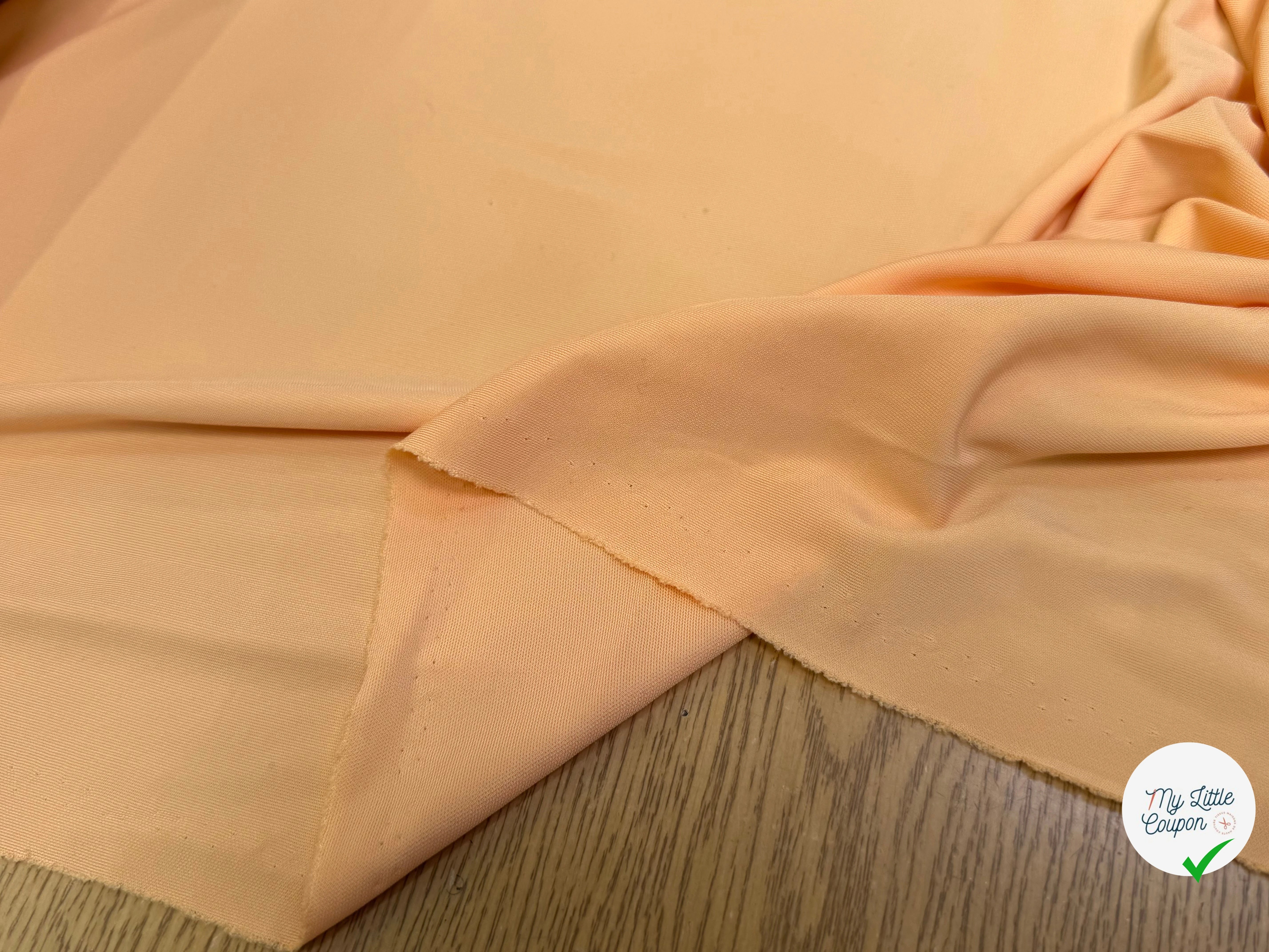 JERSEY VISCOSE FLUIDE ULTRA STRETCH ORANGE SUNSET - My Little Coupon