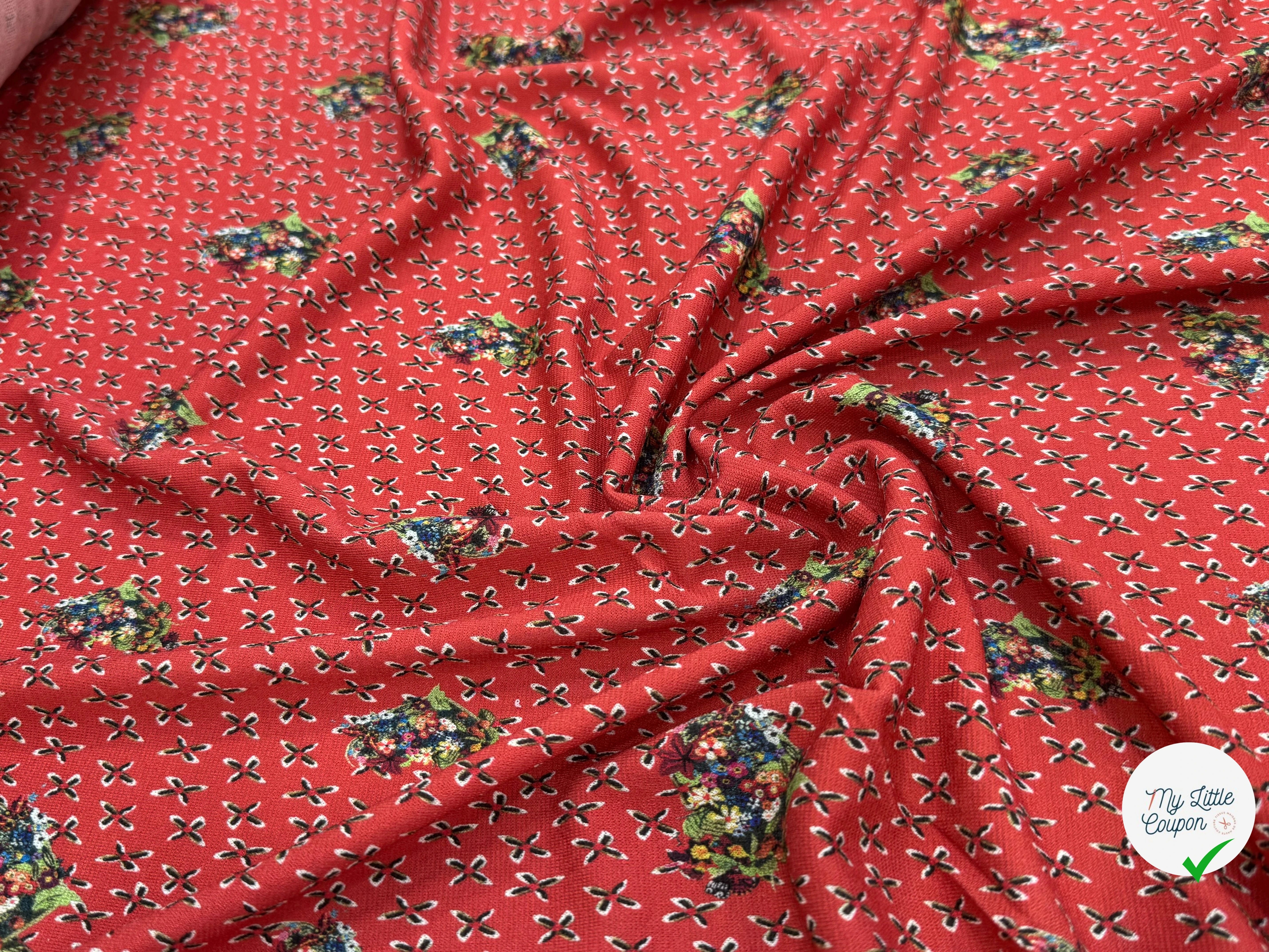 JERSEY VISCOSE KIRA IMPRIMÉ FLEURIS - My Little Coupon