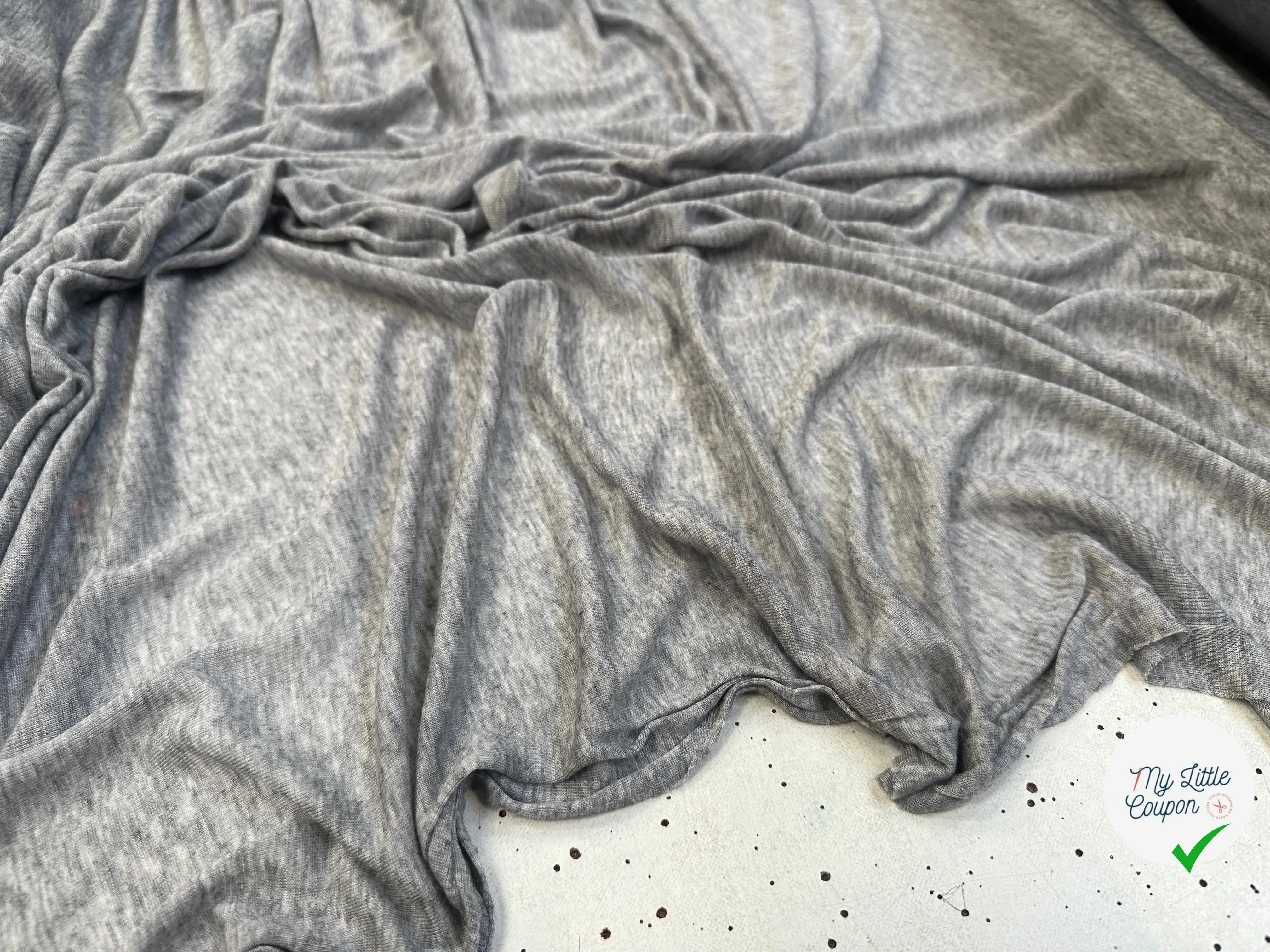 JERSEY VISCOSE TRÈS FIN GRIS CHINÉ - My Little Coupon