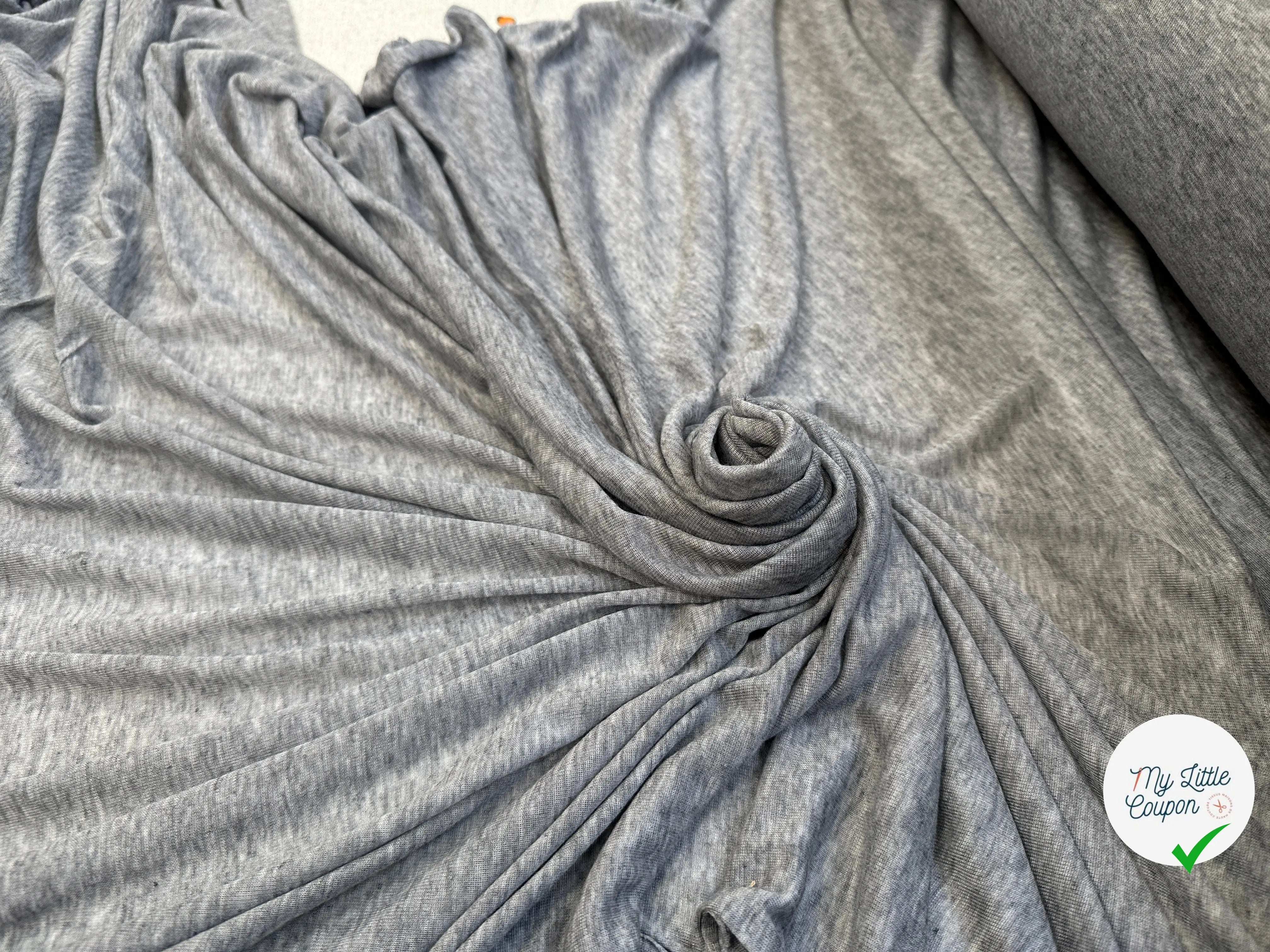 JERSEY VISCOSE TRÈS FIN GRIS CHINÉ - My Little Coupon