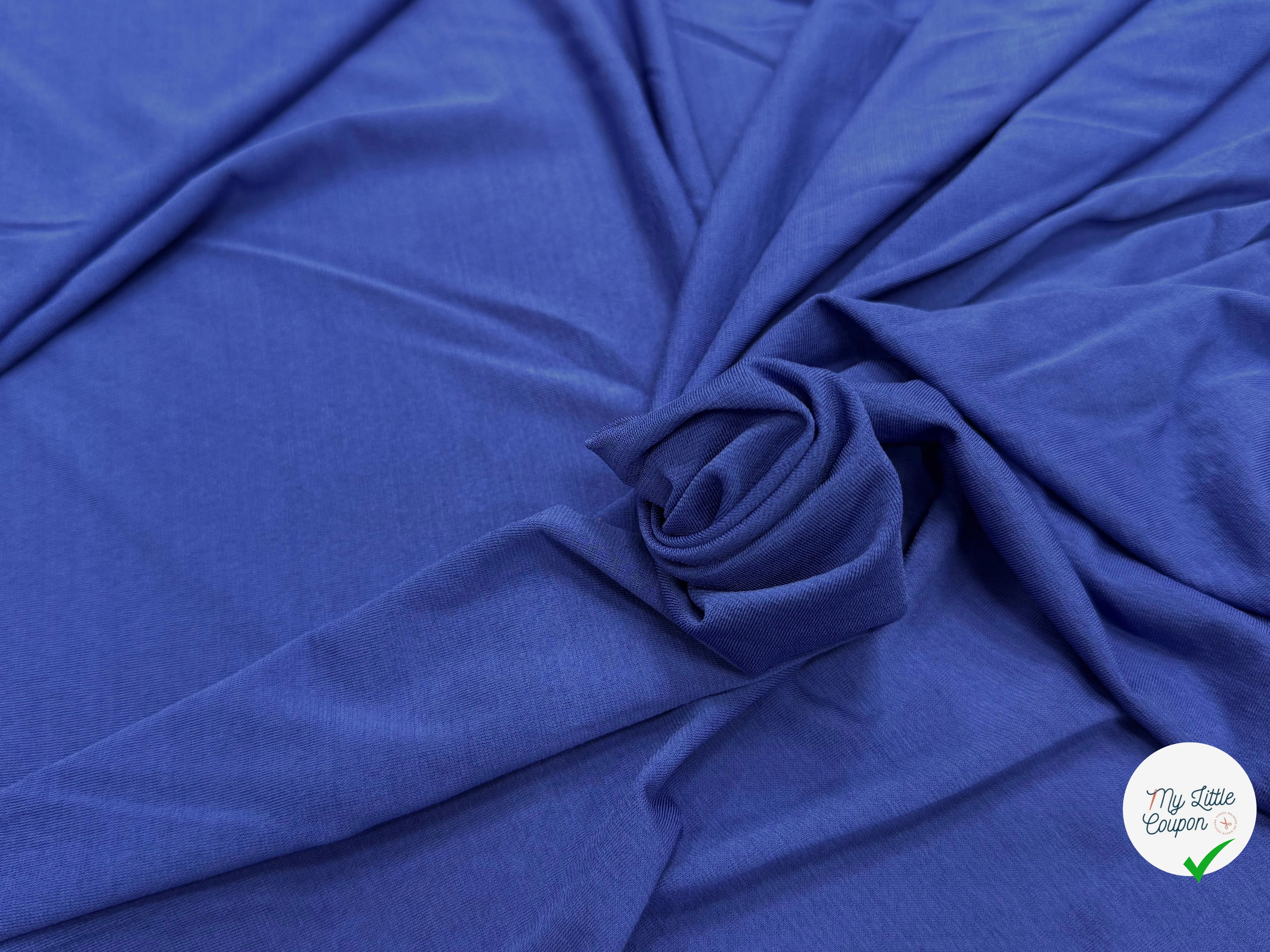 JERSEY VISCOSE ULTRA STRETCH BLEU 93% VISCOSE - My Little Coupon