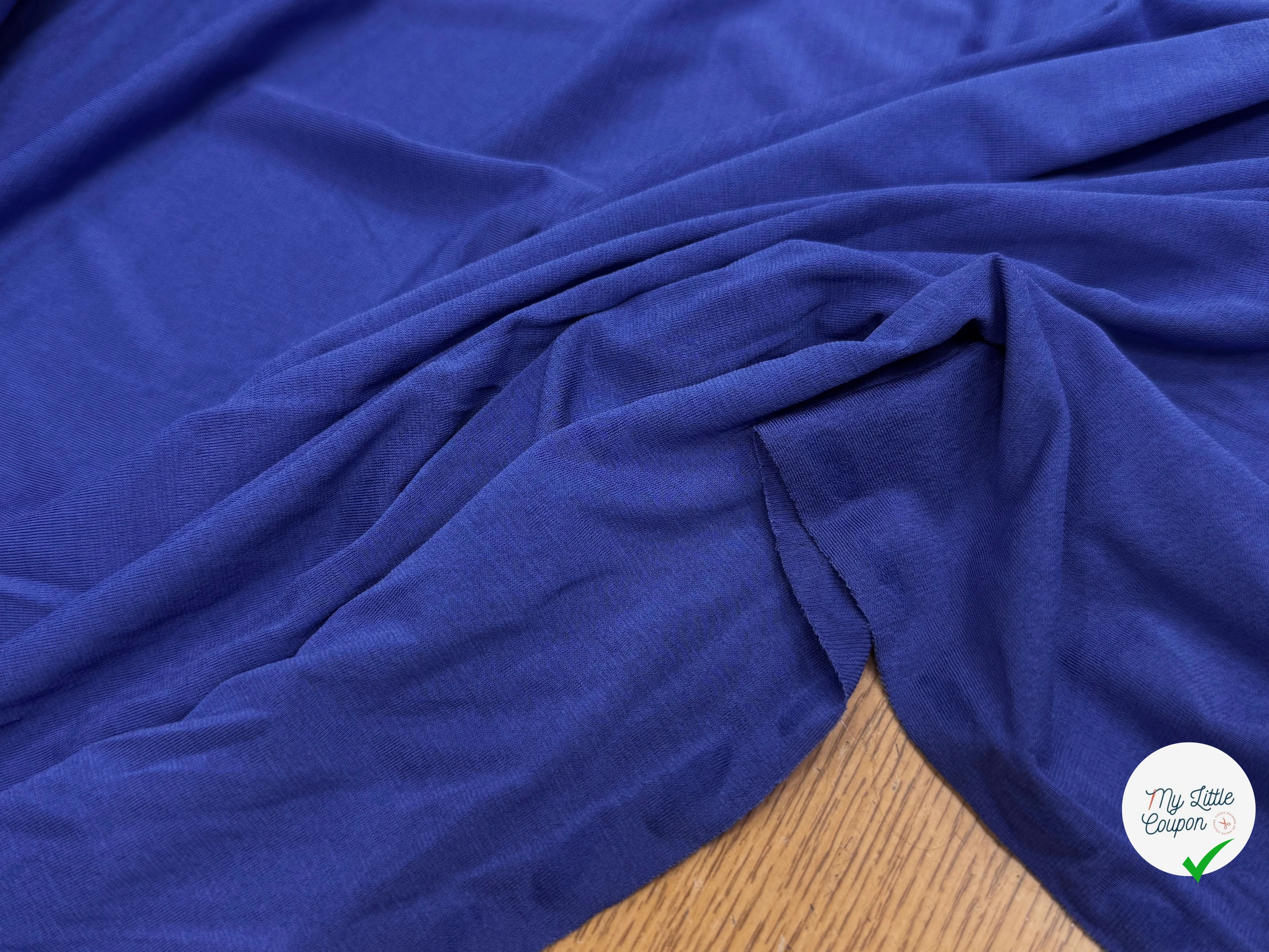 JERSEY VISCOSE ULTRA STRETCH BLEU 93% VISCOSE - My Little Coupon
