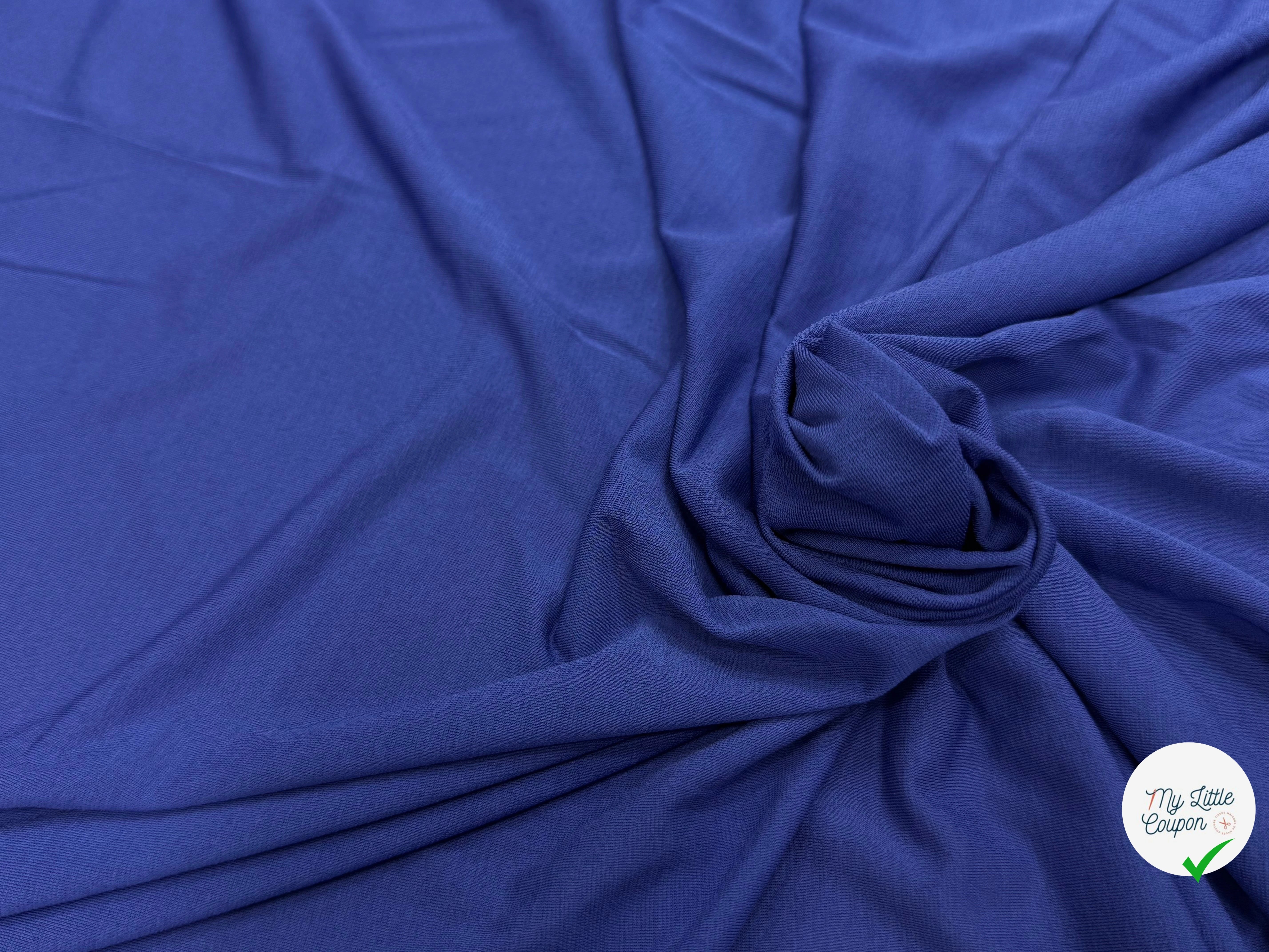 JERSEY VISCOSE ULTRA STRETCH BLEU 93% VISCOSE - My Little Coupon