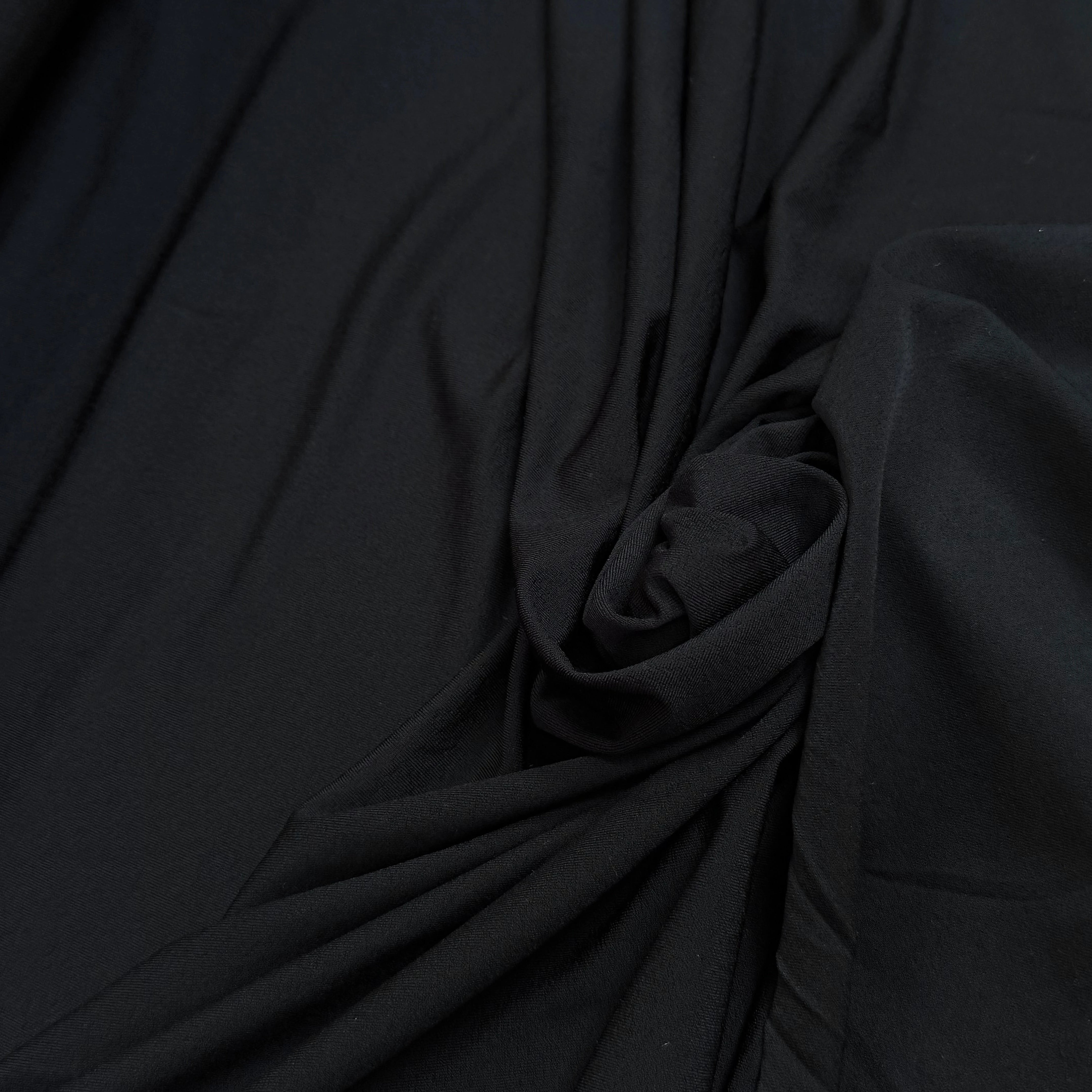 JERSEY VISCOSE ULTRA STRETCH DOUX PEACHSKIN NOIR - My Little Coupon