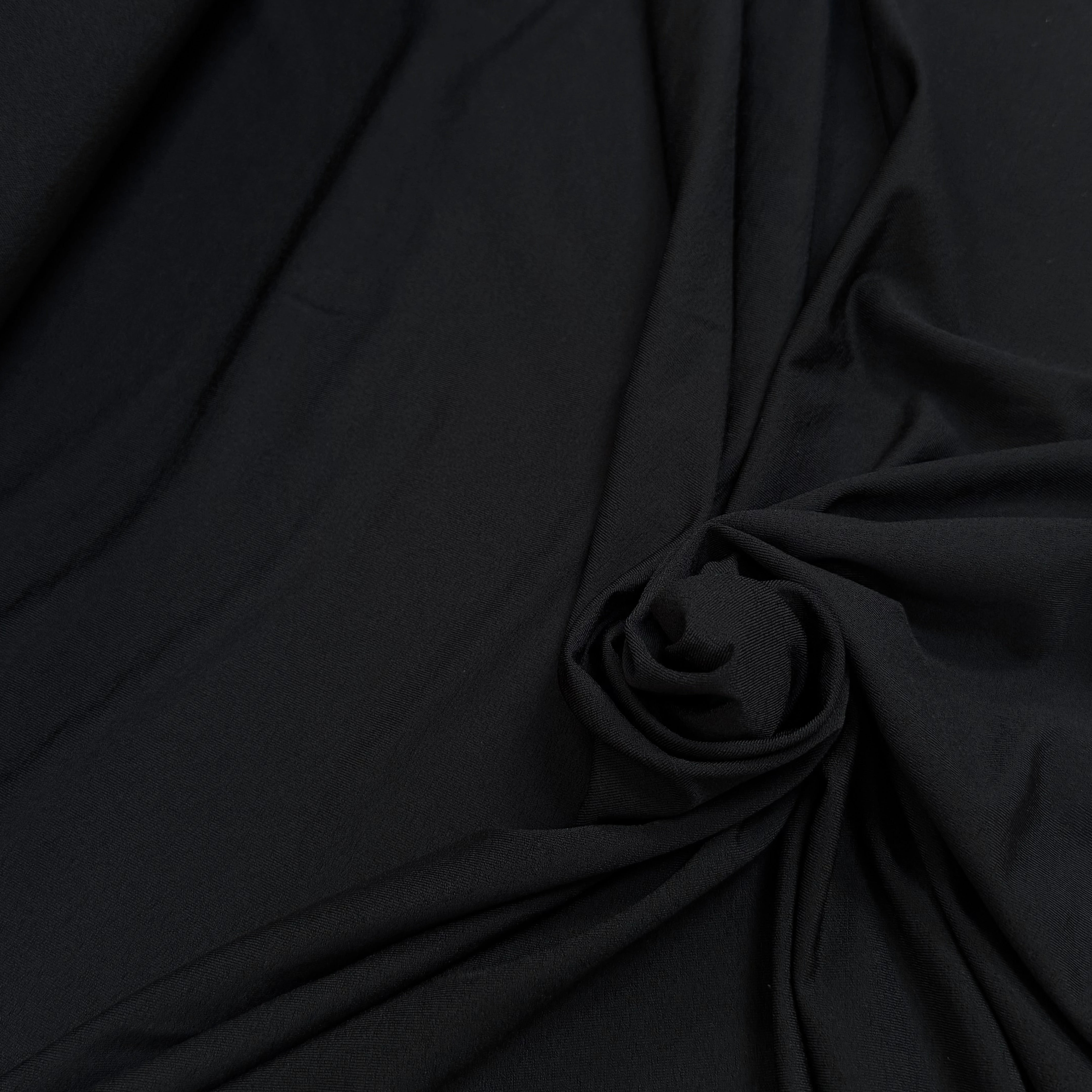 JERSEY VISCOSE ULTRA STRETCH DOUX PEACHSKIN NOIR - My Little Coupon