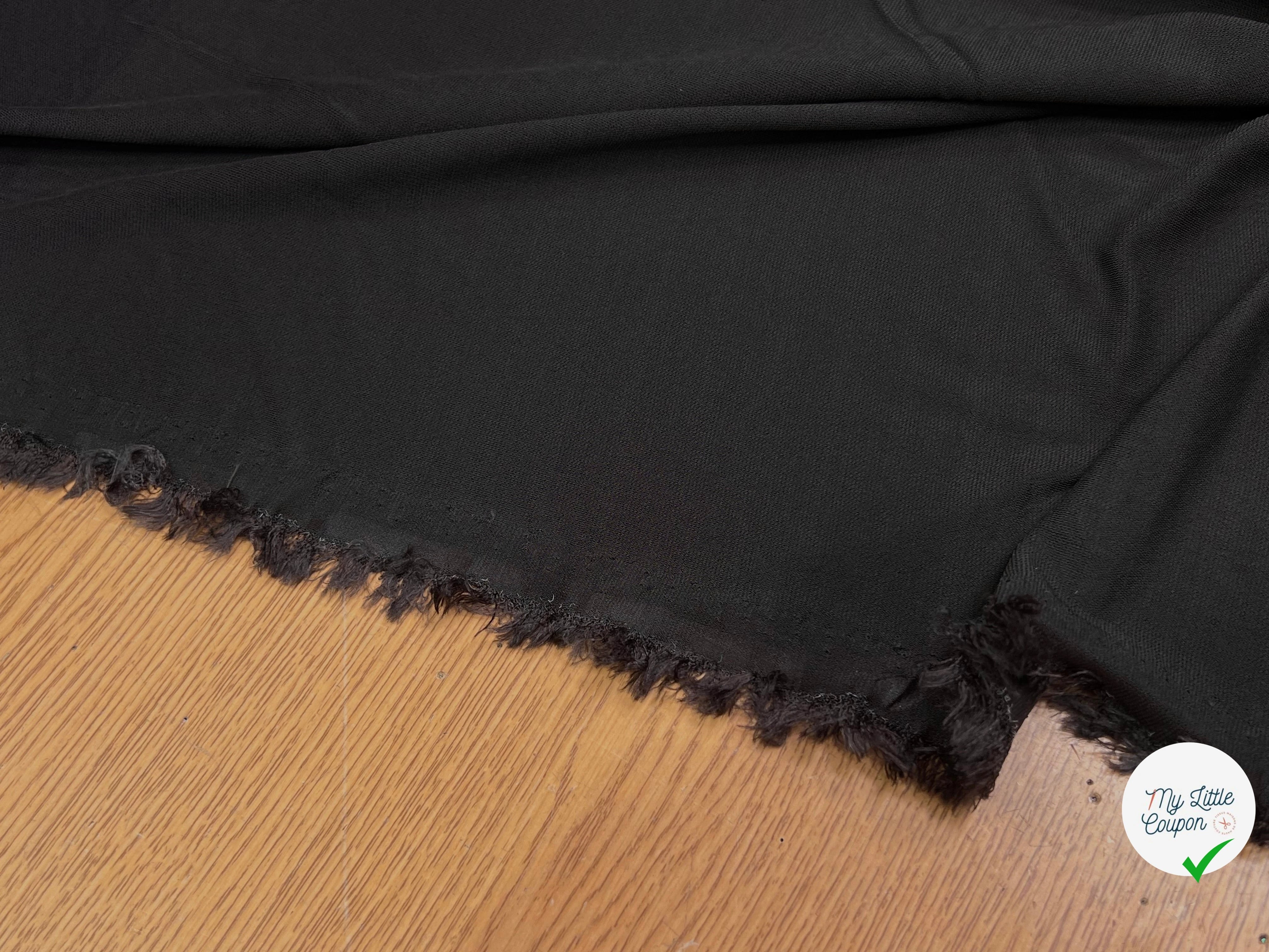 JERSEY VISCOSE ULTRA STRETCH FROID CAFÉ NOIR - My Little Coupon
