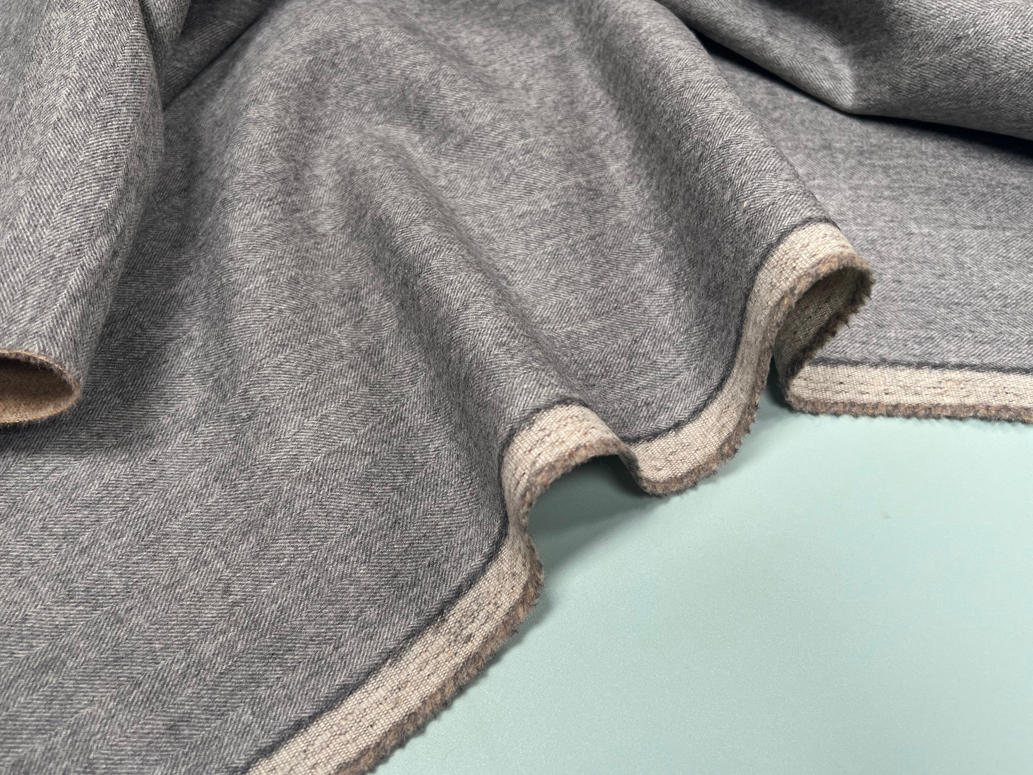 LAINAGE 100% CACHEMIRE DOUBLE FACE BEIGE ET GRIS - My Little Coupon