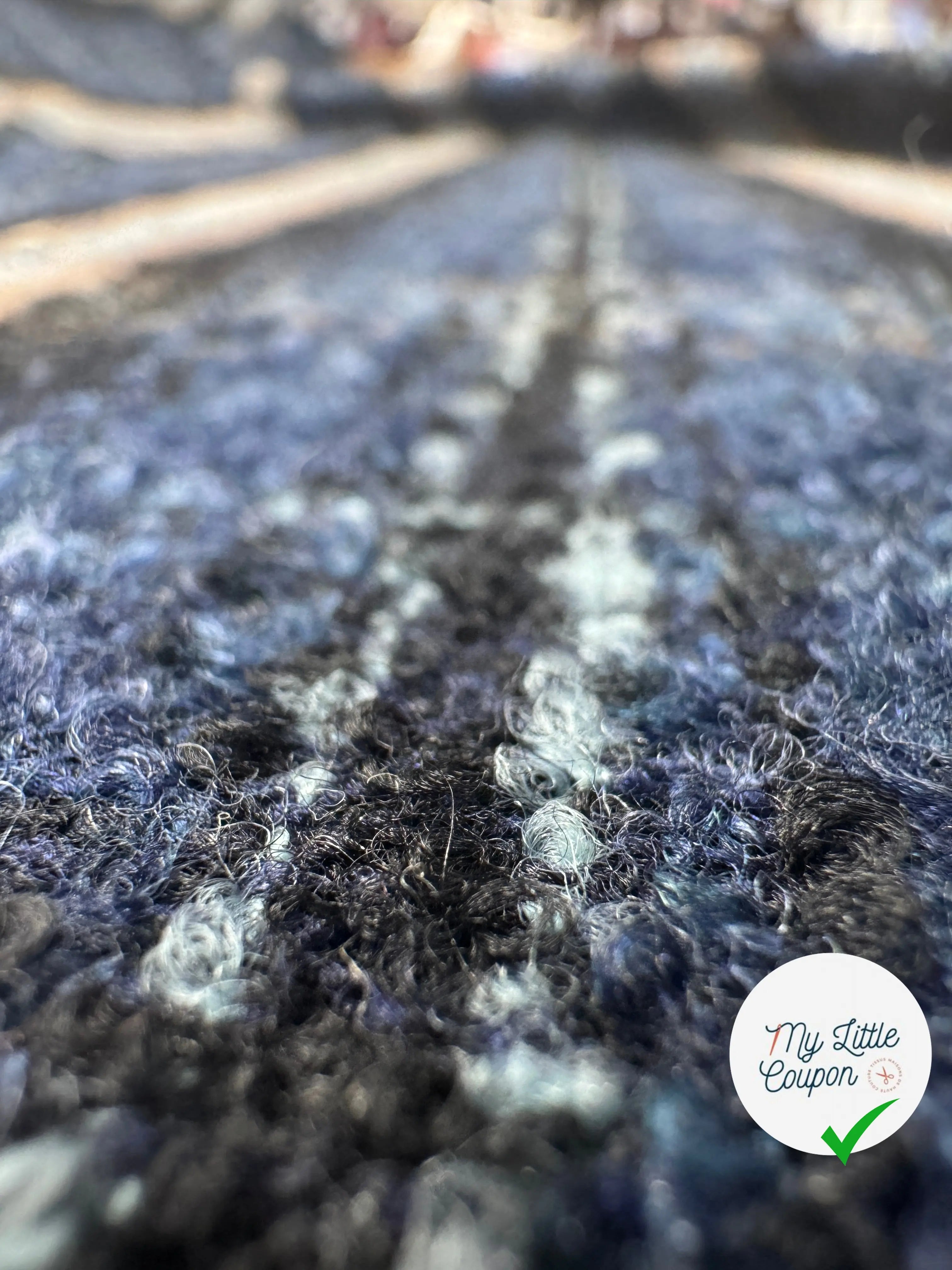 LAINAGE BOUCLETTE CARREAUX BLEU - My Little Coupon
