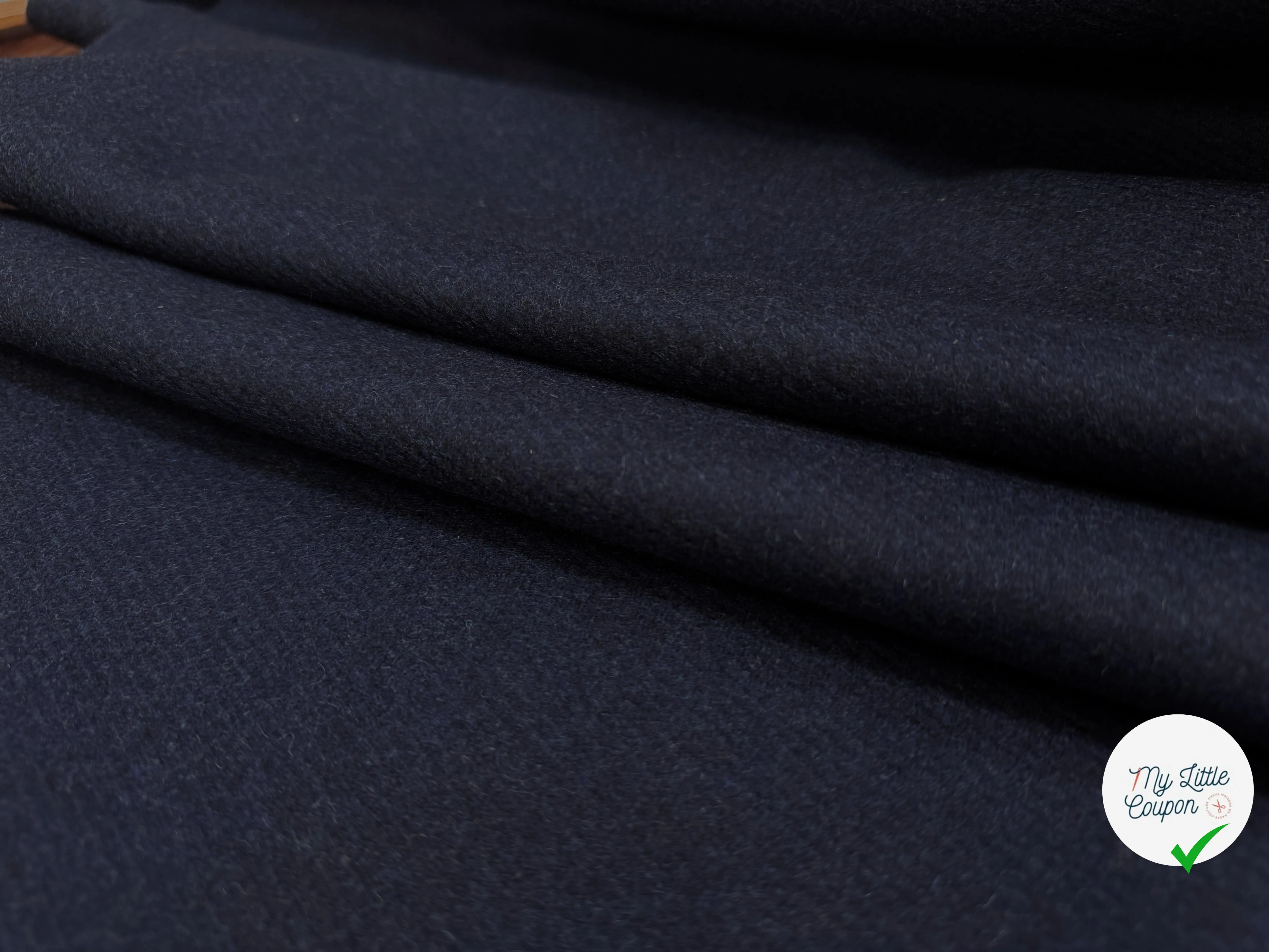 LAINAGE CABAN BLEU NUIT STRIÉ 87% LAINE - My Little Coupon