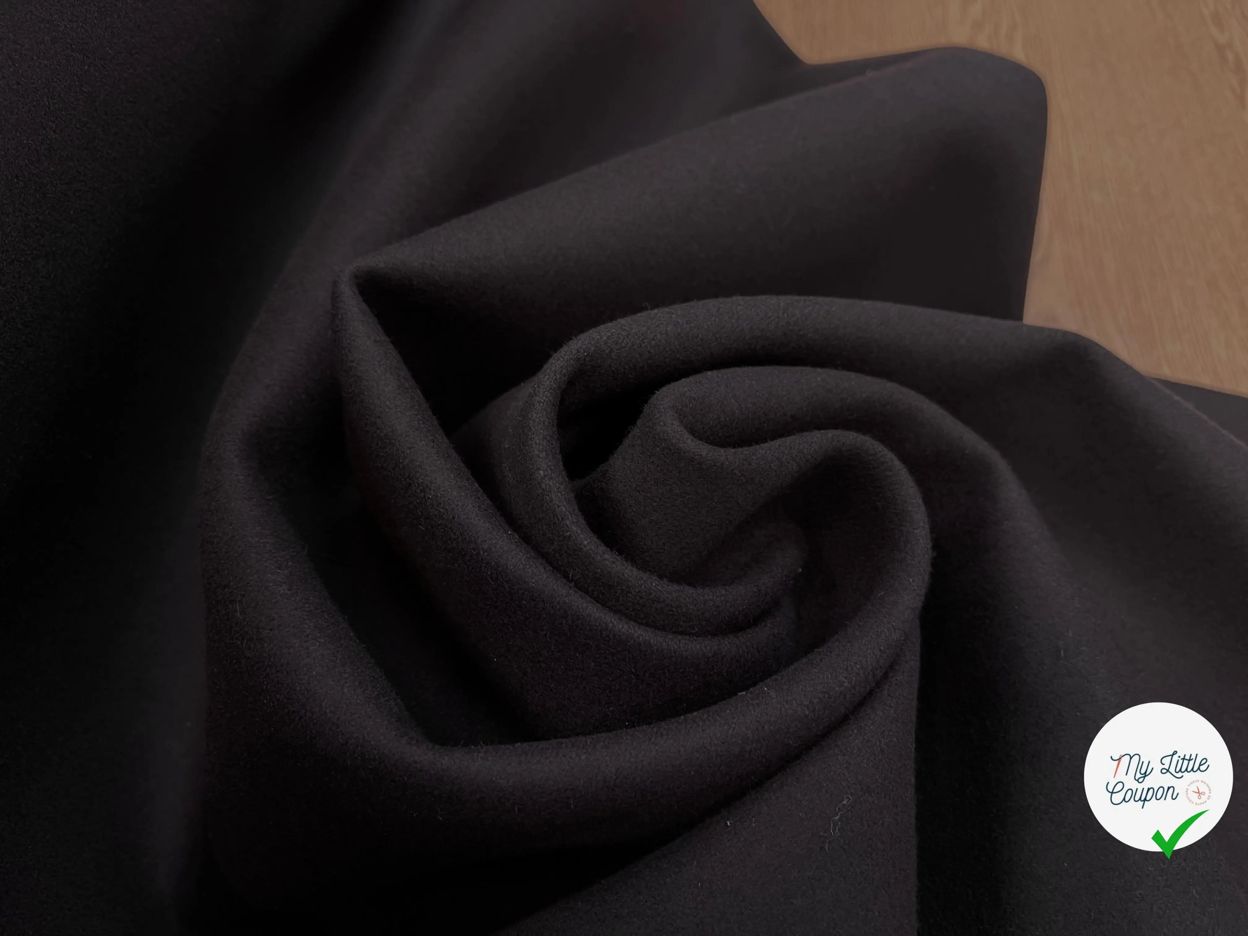 LAINAGE CABAN CONTRECOLLÉ NOIR & CHOCOLAT - My Little Coupon