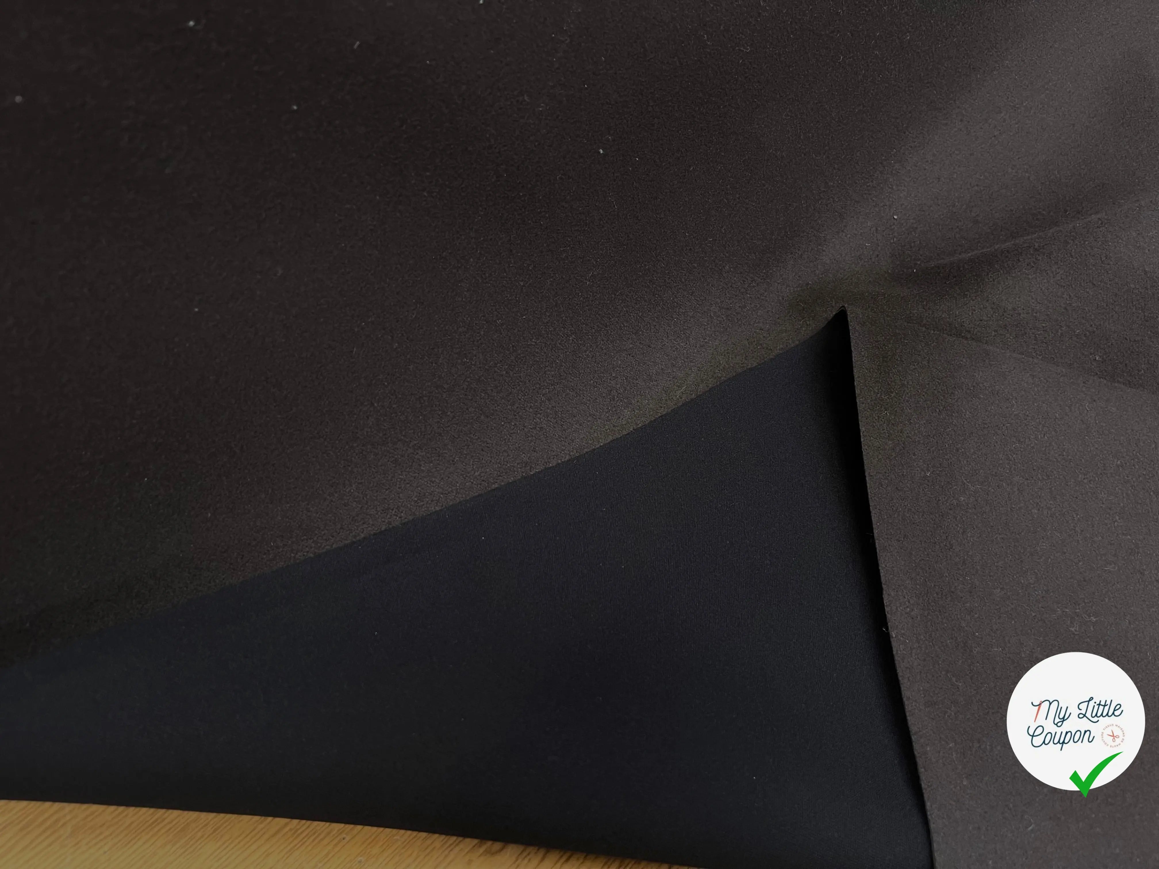 LAINAGE CABAN CONTRECOLLÉ NOIR & CHOCOLAT - My Little Coupon