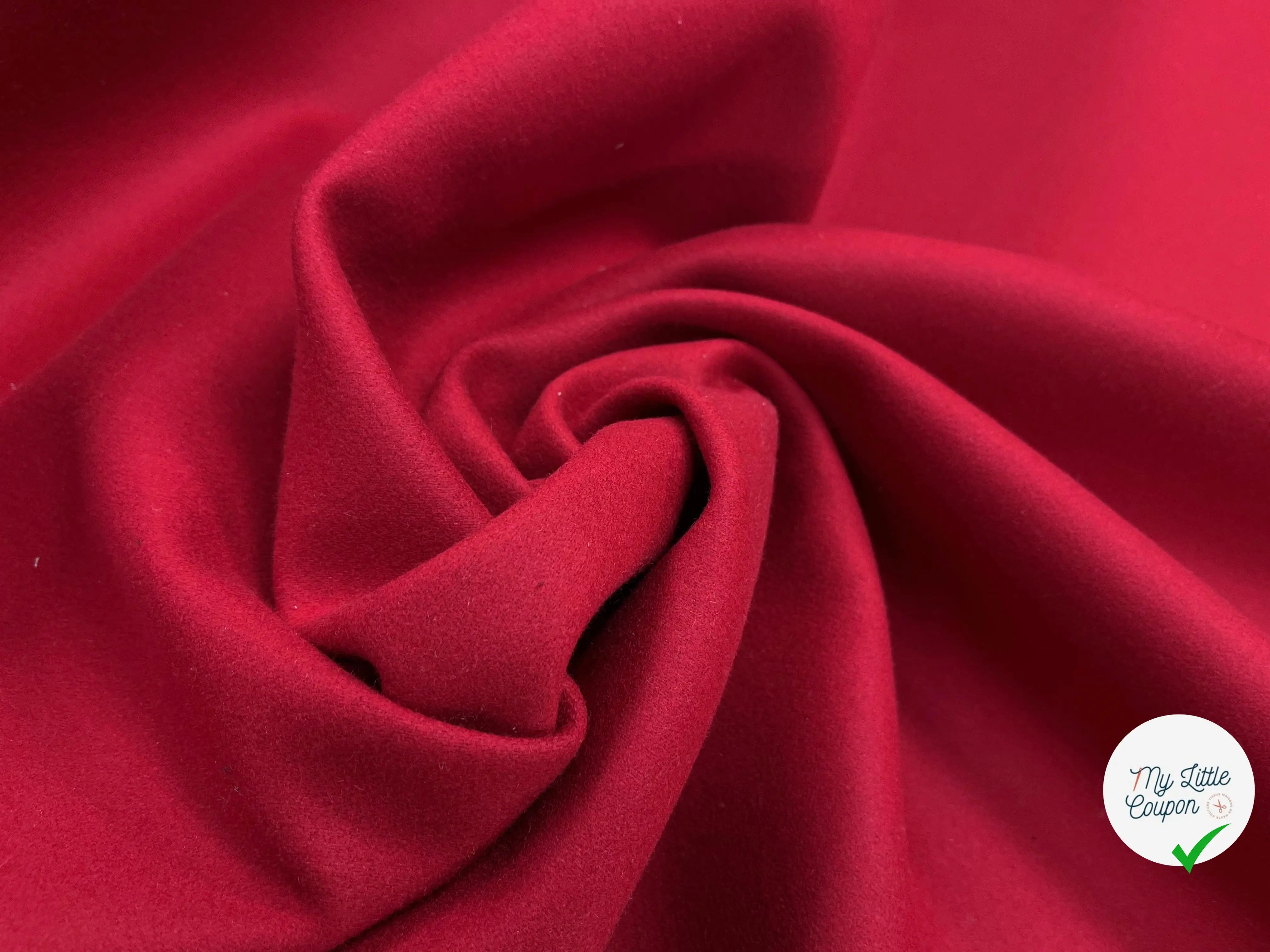 LAINAGE CABAN CONTRECOLLÉ NOIR & ROUGE RUBIS - My Little Coupon