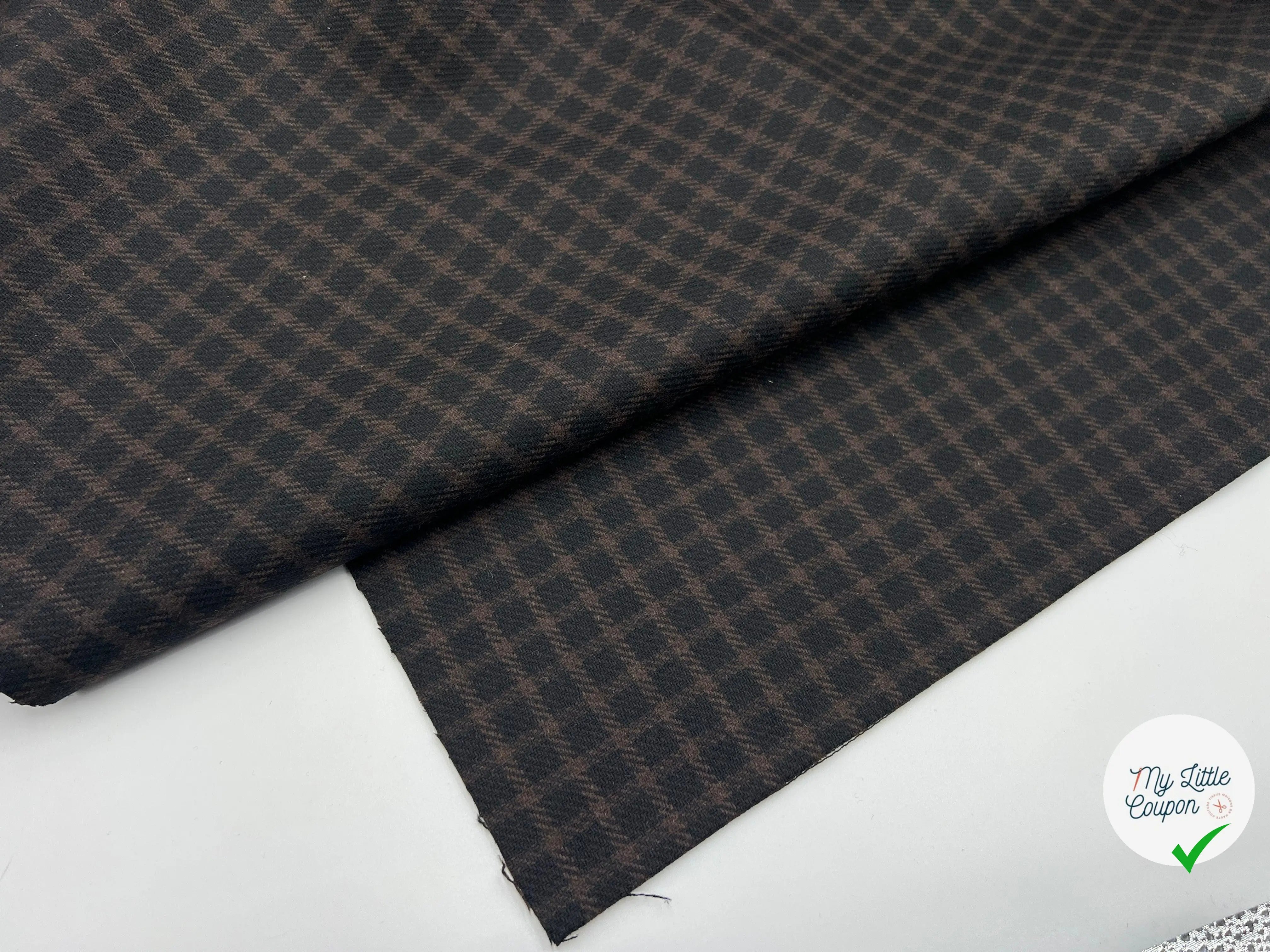 LAINAGE CARREAUX VICTORIAN STYLE CONTRECOLLĂ JERSEY NOIR - My Little Coupon - tissu - coudre