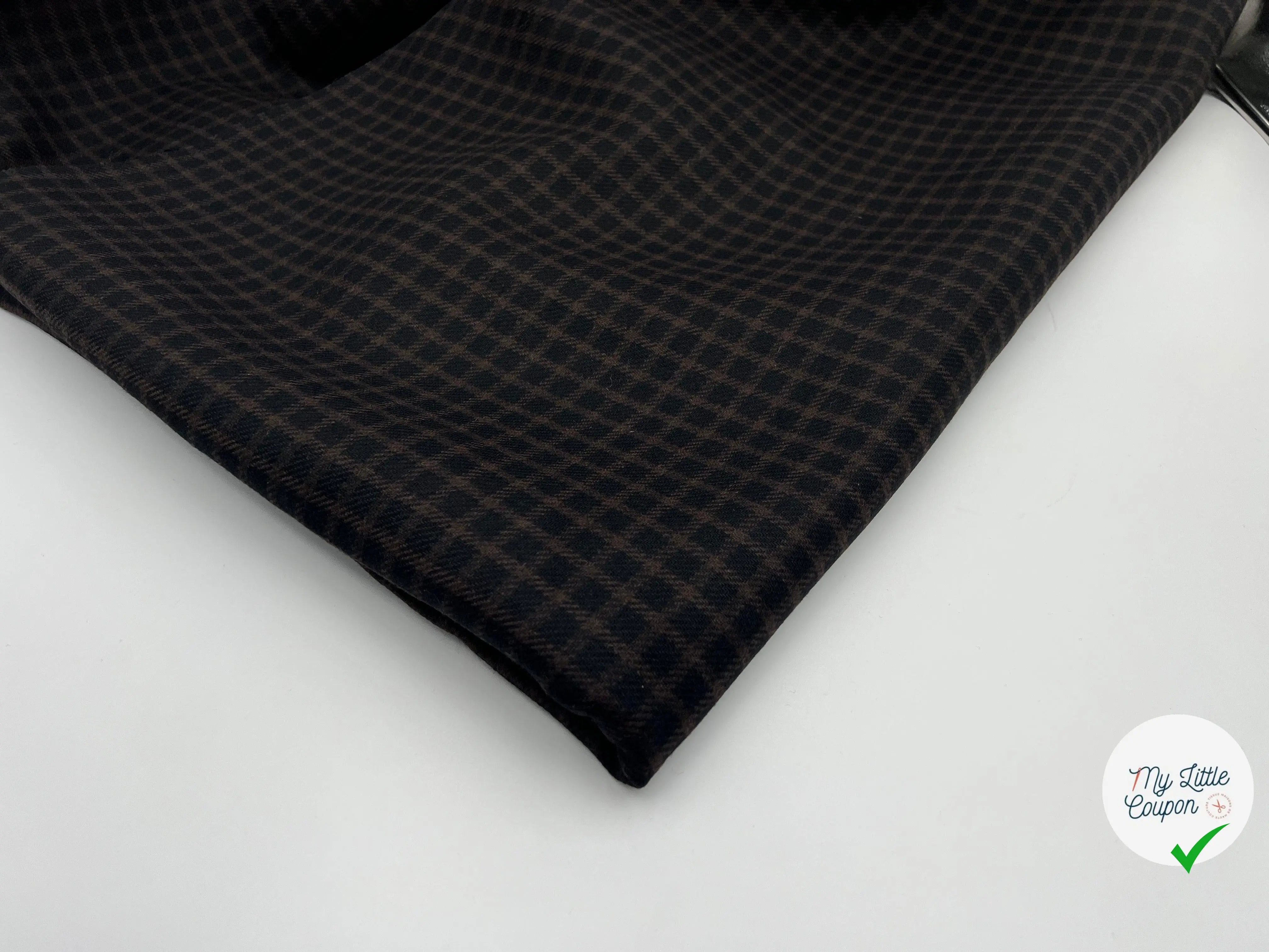 LAINAGE CARREAUX VICTORIAN STYLE CONTRECOLLĂ JERSEY NOIR - My Little Coupon - tissu - coudre