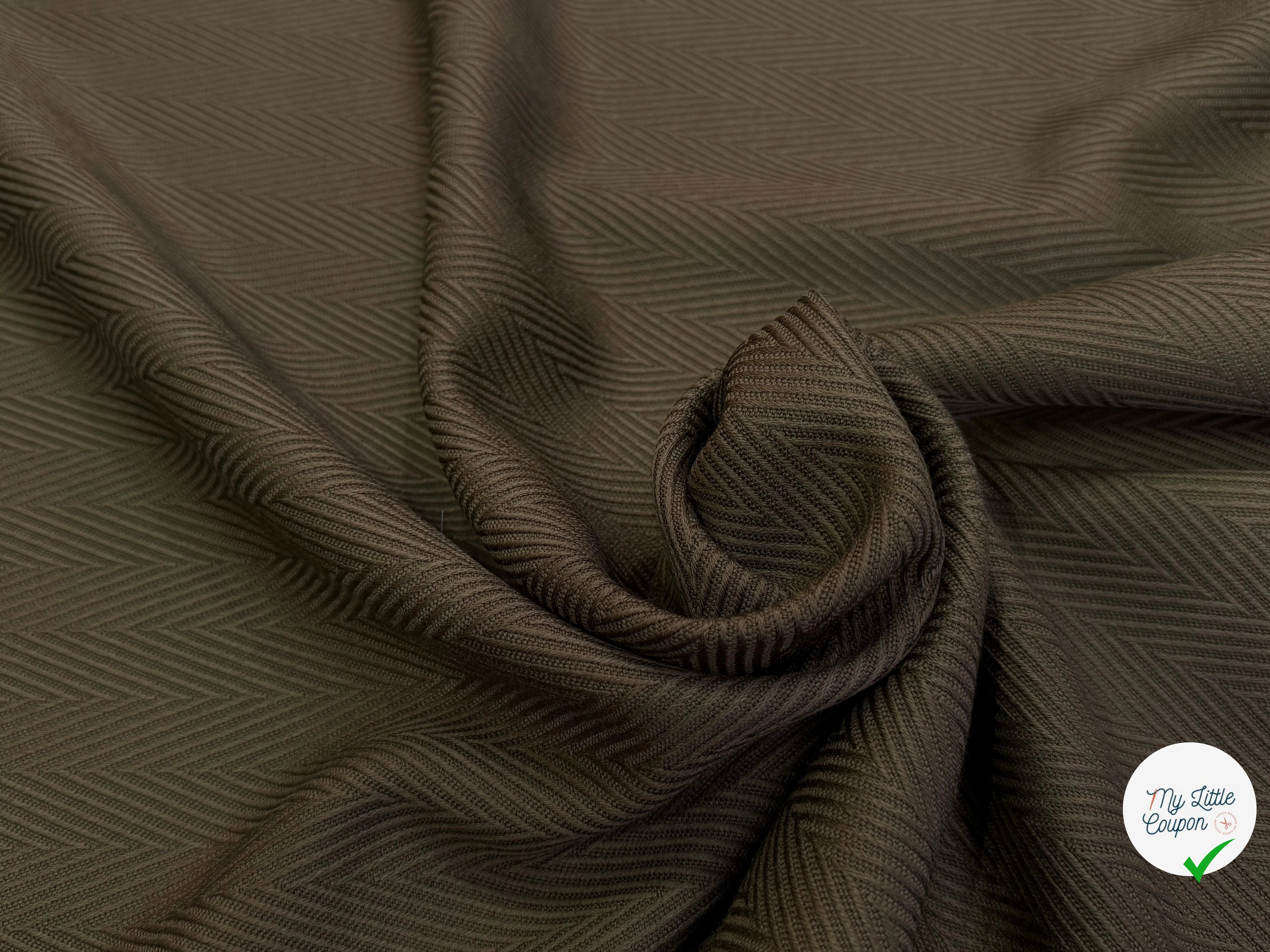 LAINAGE CHEVRON LOURD CHOCO MARRON SUPERBE - My Little Coupon