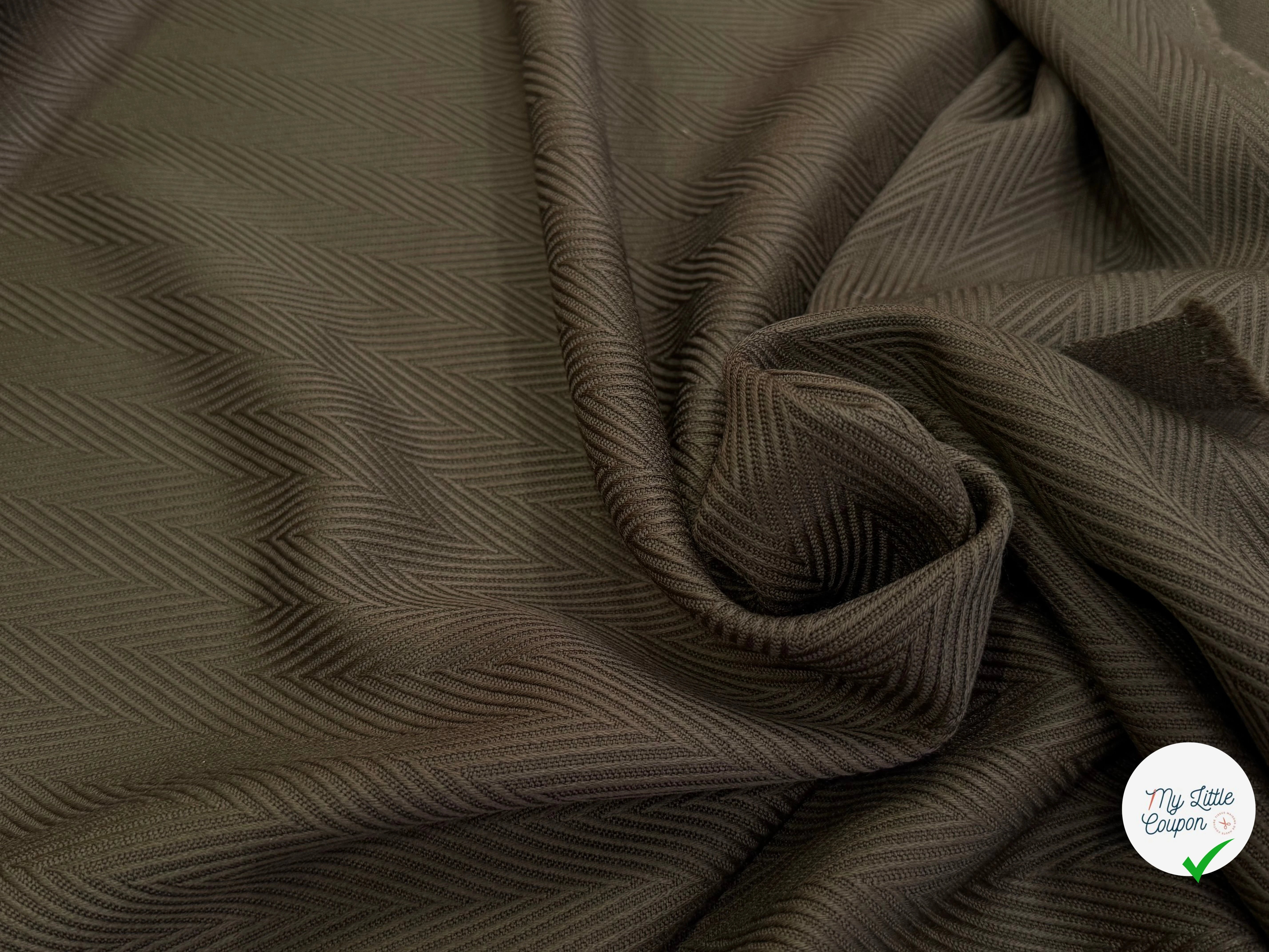 LAINAGE CHEVRON LOURD CHOCO MARRON SUPERBE - My Little Coupon