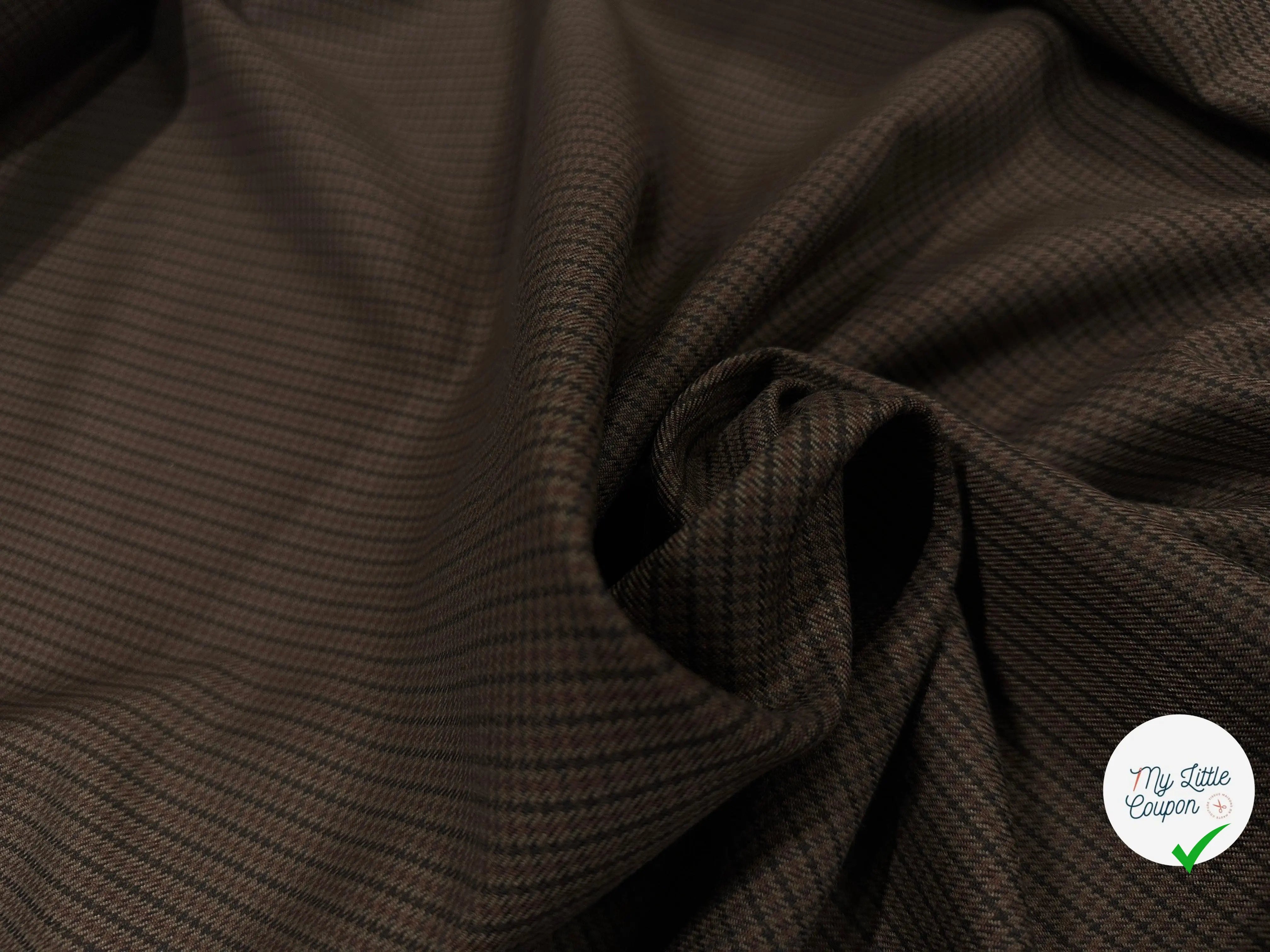 LAINAGE CONFORT CAVIAR BLACK AND BROWN - My Little Coupon - tissu - coudre