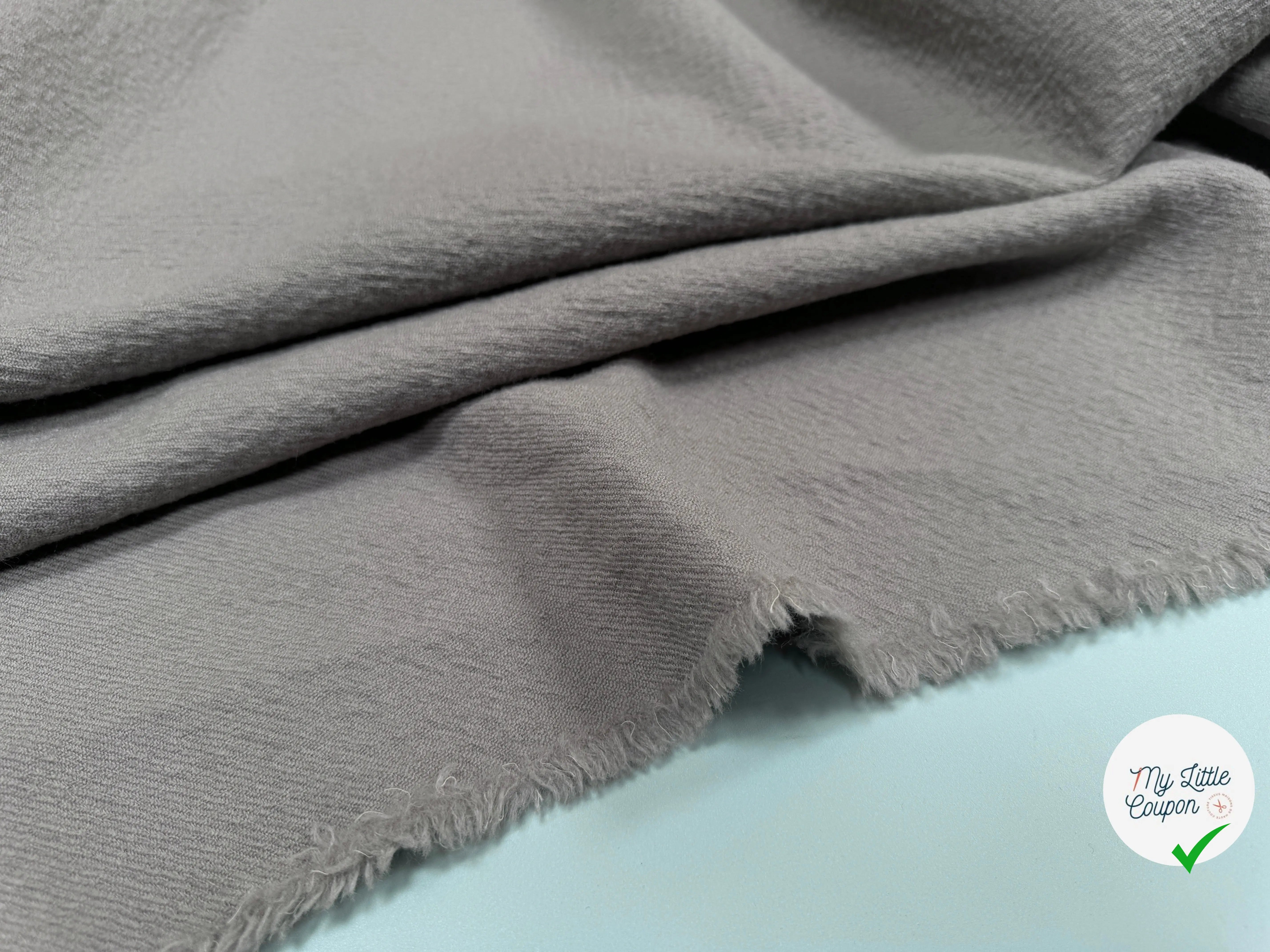 LAINAGE DRILL 100% LAINE VIERGE GRIS CLAIR - My Little Coupon