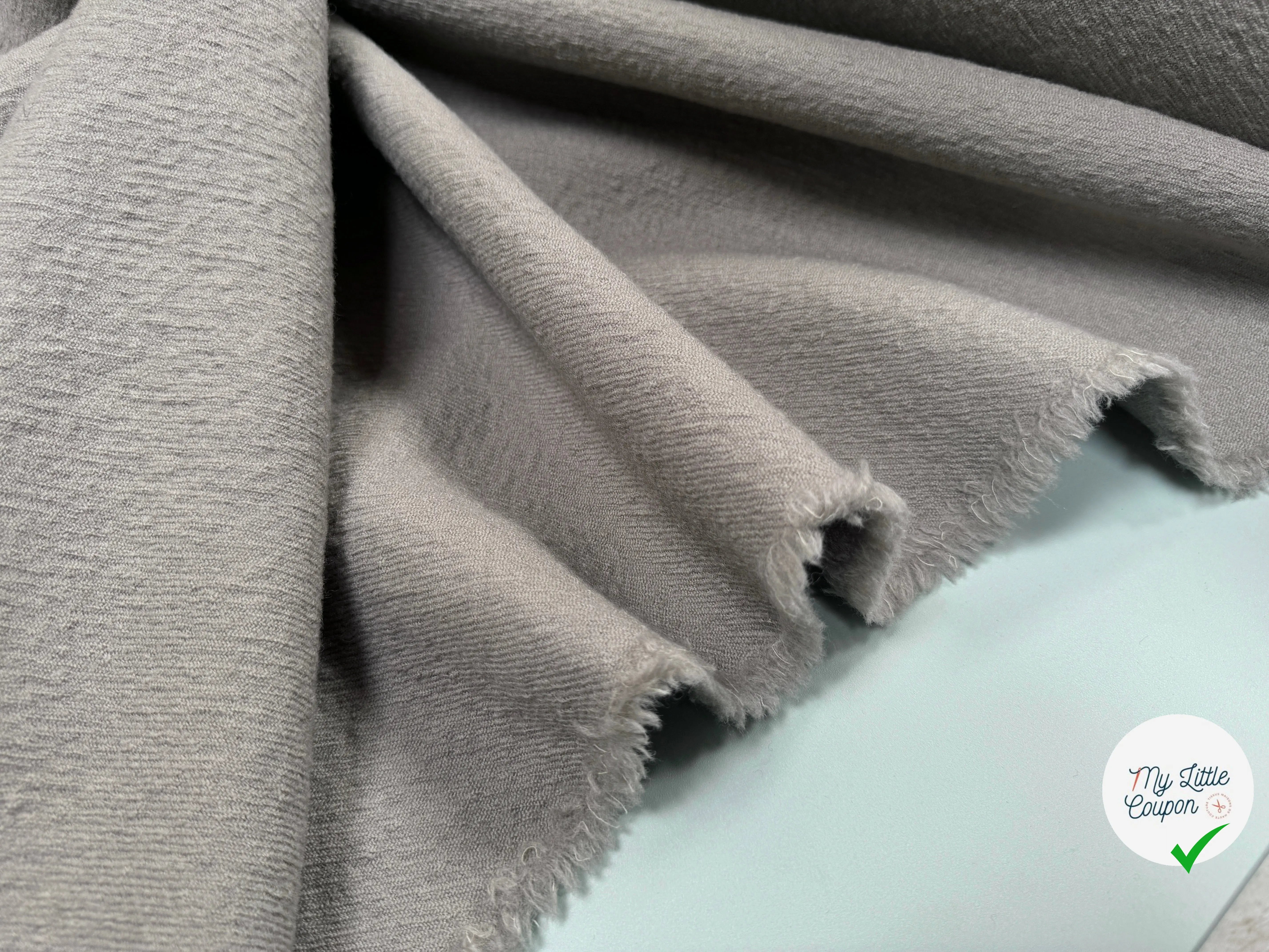 LAINAGE DRILL 100% LAINE VIERGE GRIS CLAIR - My Little Coupon