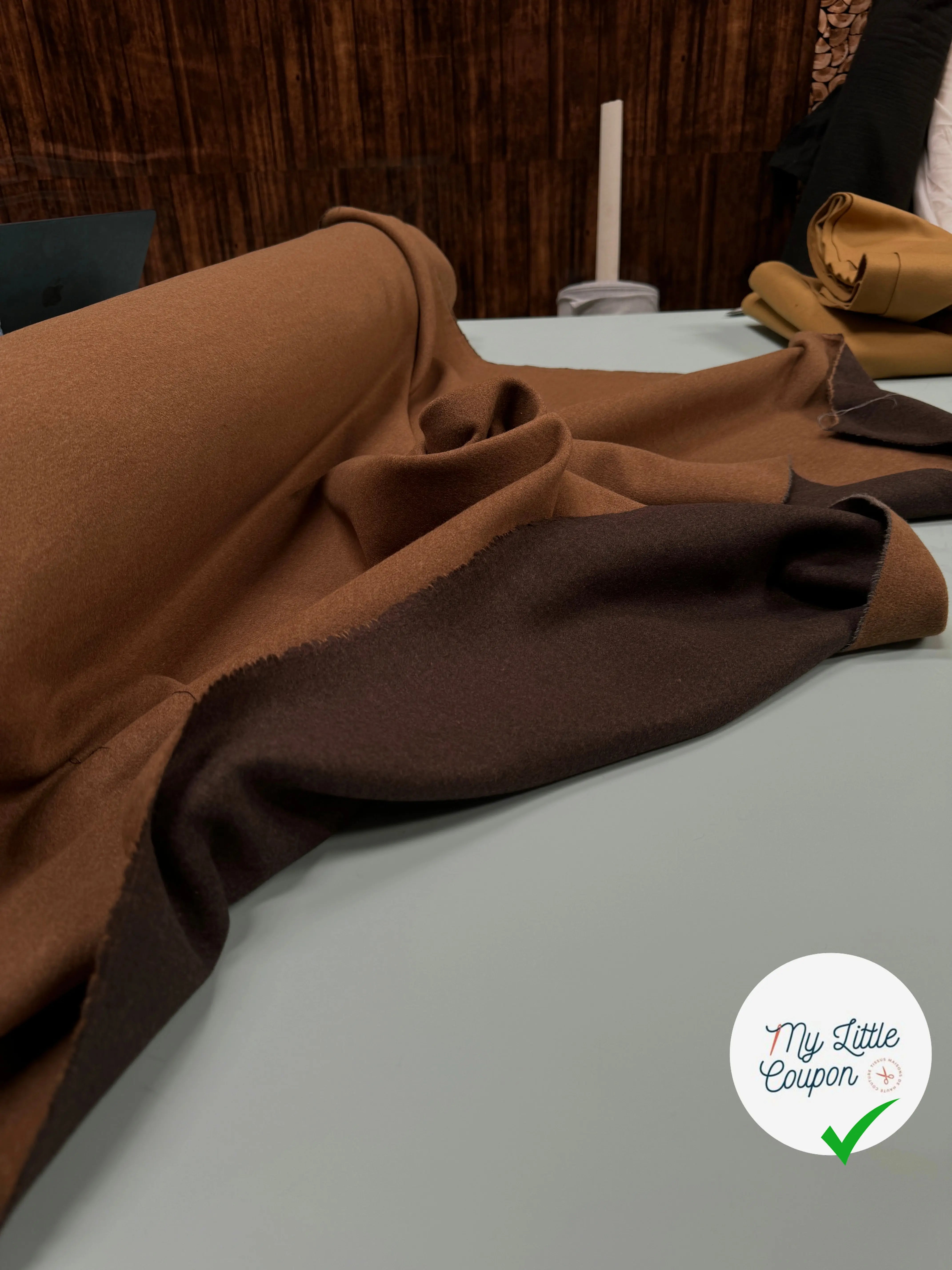 LAINAGE LAINE VIERGE ET ALPAGA BRUN & CAMEL - My Little Coupon