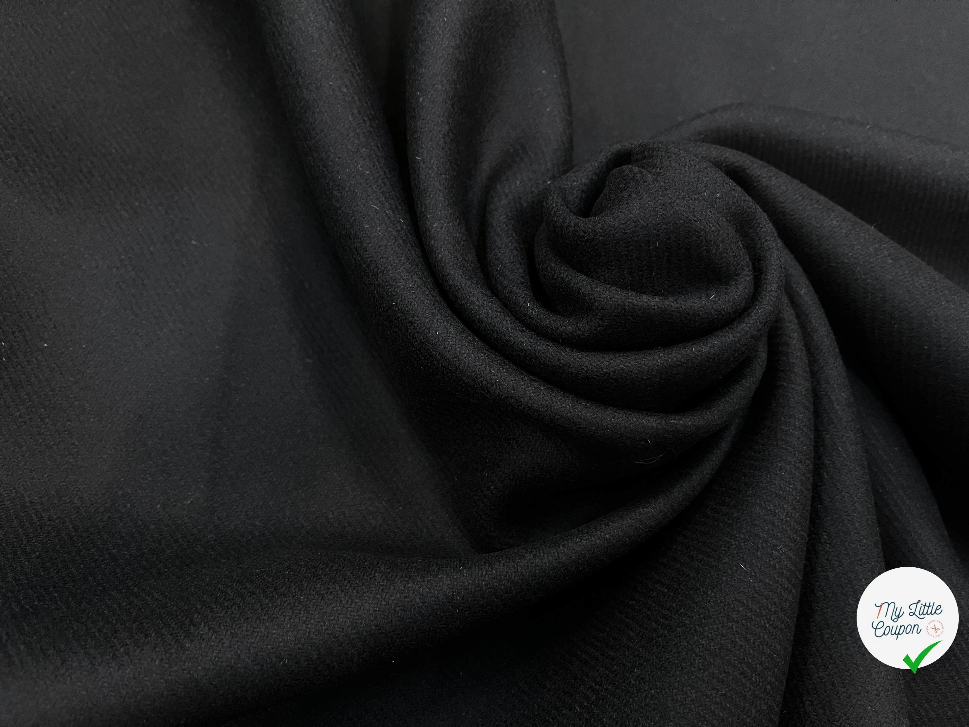 LAINAGE MANTEAU BLACK LOURD 152CM 100% LAINE - My Little Coupon