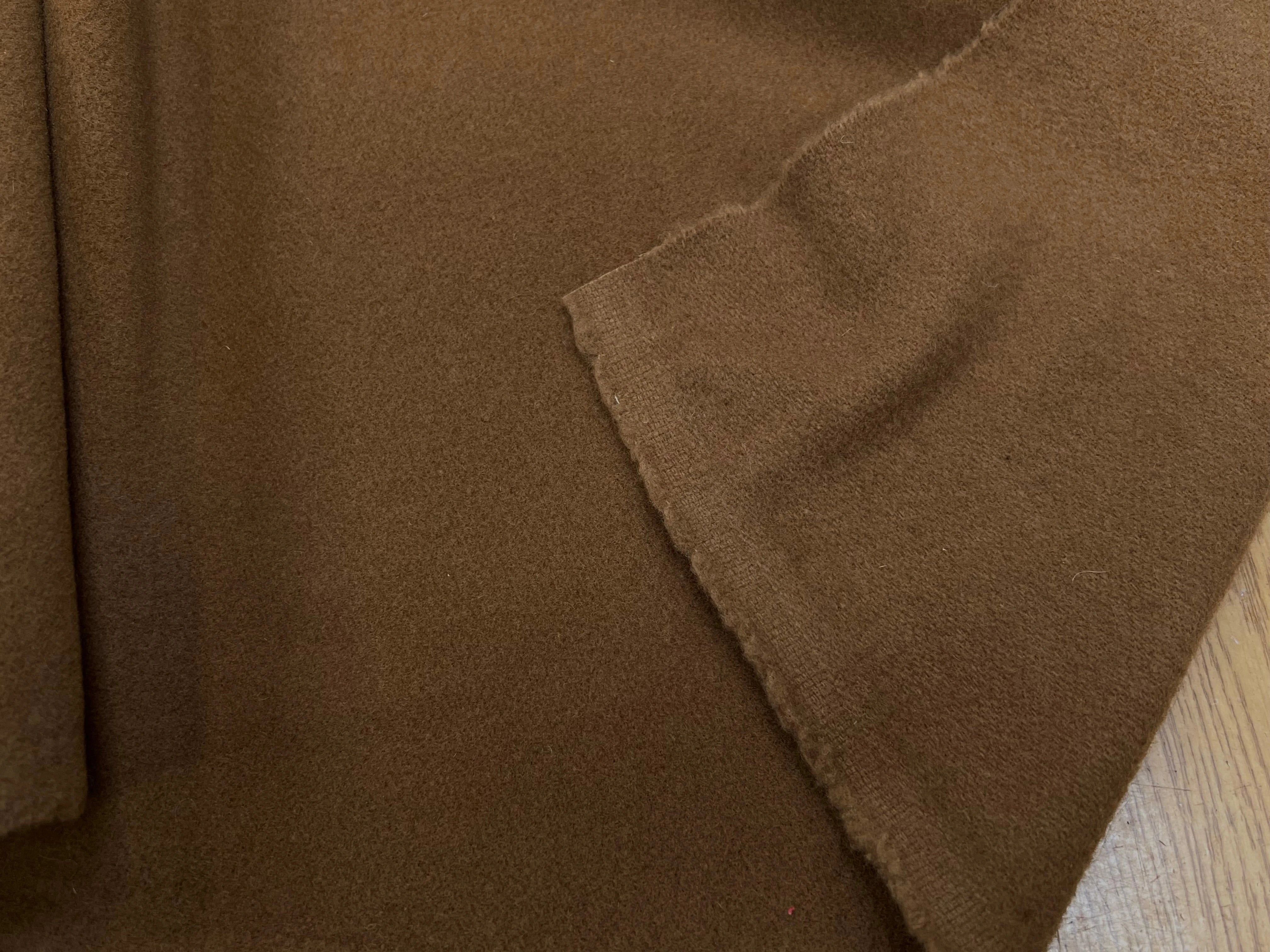 LAINAGE MANTEAU CAMEL FONCÉ 150CM 100% LAINE - My Little Coupon